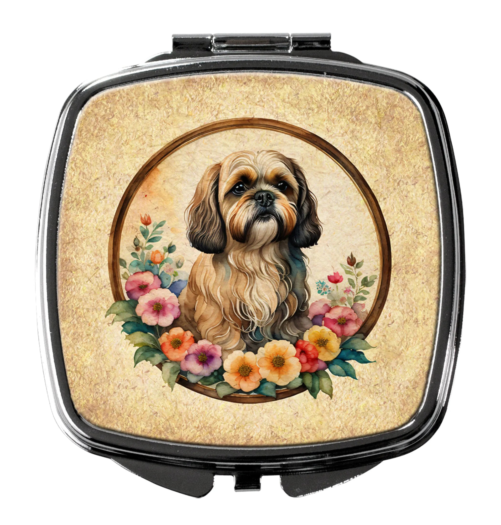 Frame of Flowers Compact Mirror - Pack Of: 1 | Collection name: Frame of flowers