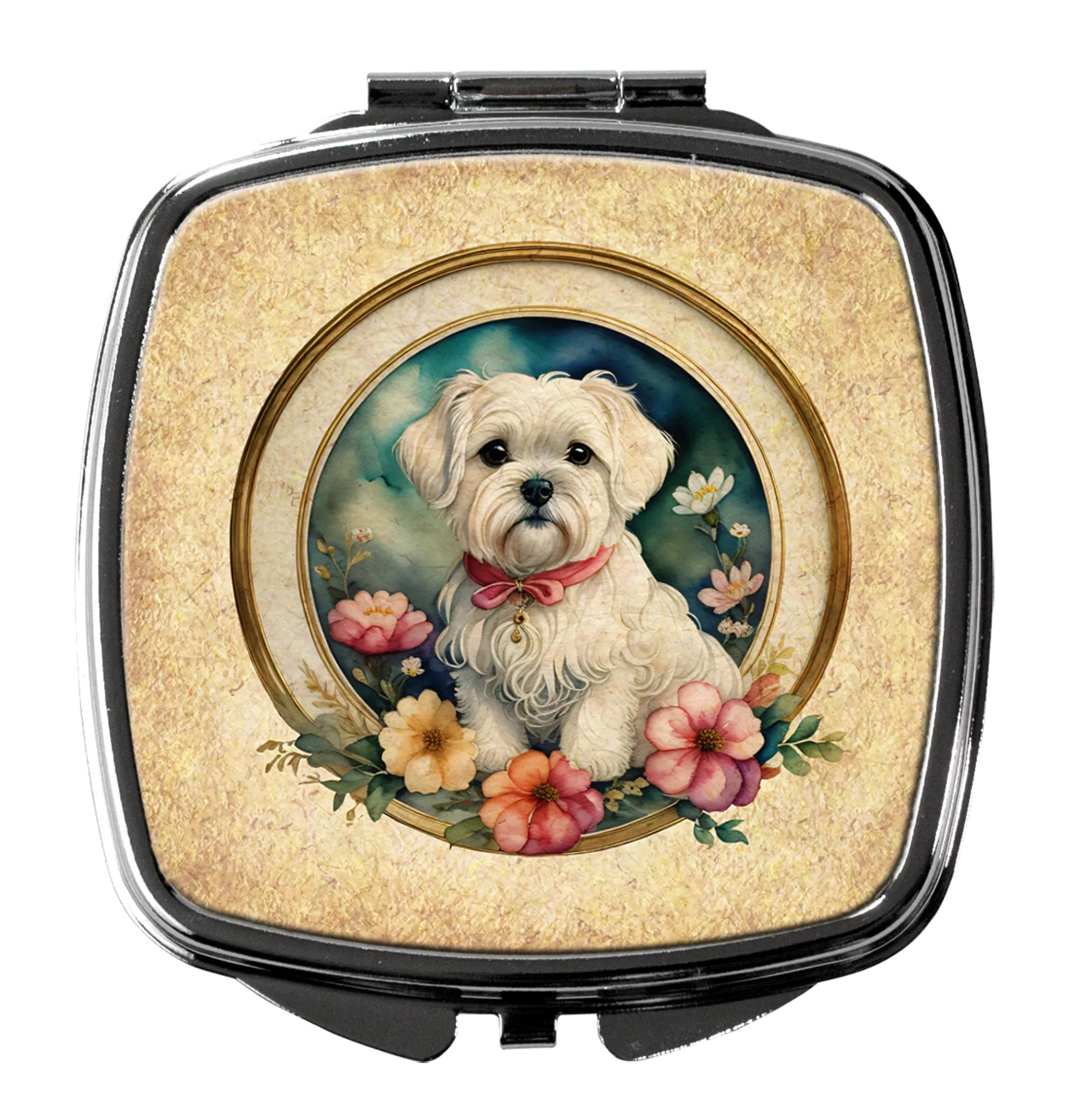 Frame of Flowers Compact Mirror - Pack Of: 1 | Collection name: Frame of flowers