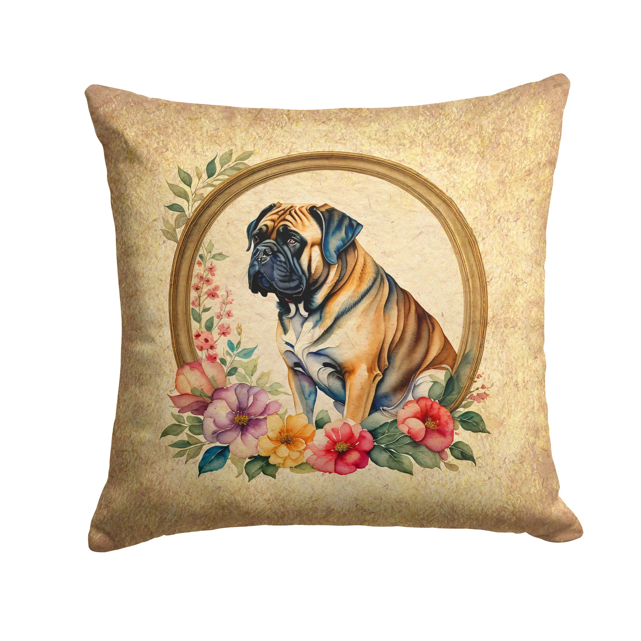 Frame of Flowers Throw Pillow - Size: 14HX14W | Pack Of: 1 | Collection name: Frame of flowers