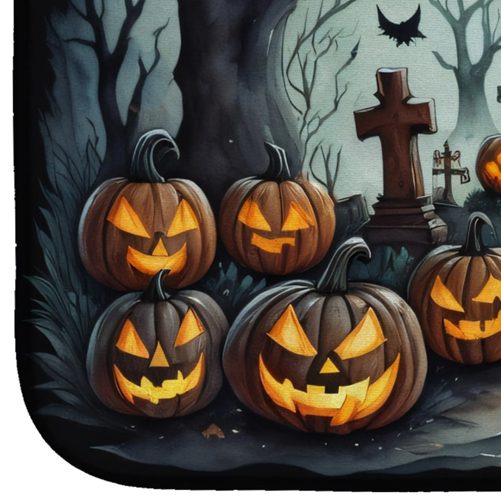 More Spooky Halloween Dish Drying Mat - Size: 14  X 21" | Pack Of: 1 | Collection name: More spooky halloween