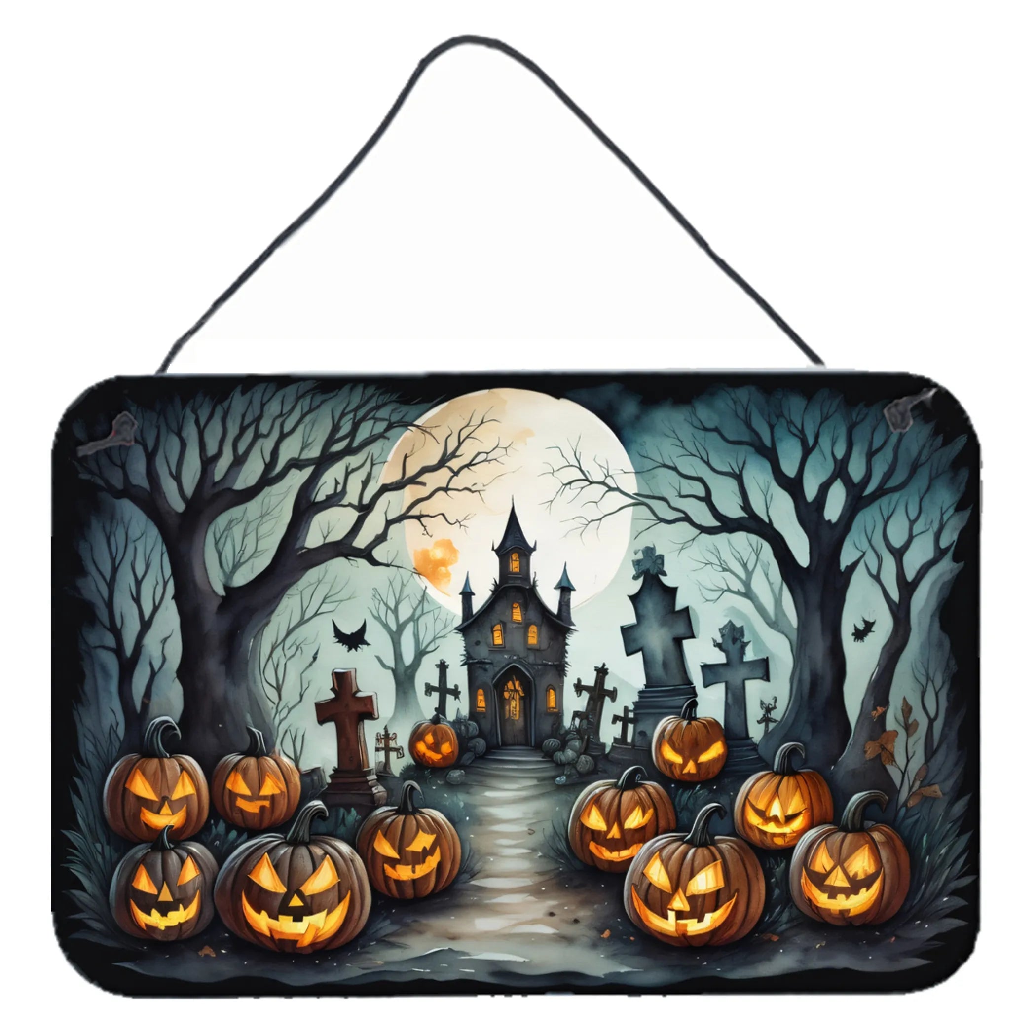 More Spooky Halloween Wall or Door Hanging Prints - Size: 8HX12W | Pack Of: 1 | Collection name: More spooky halloween
