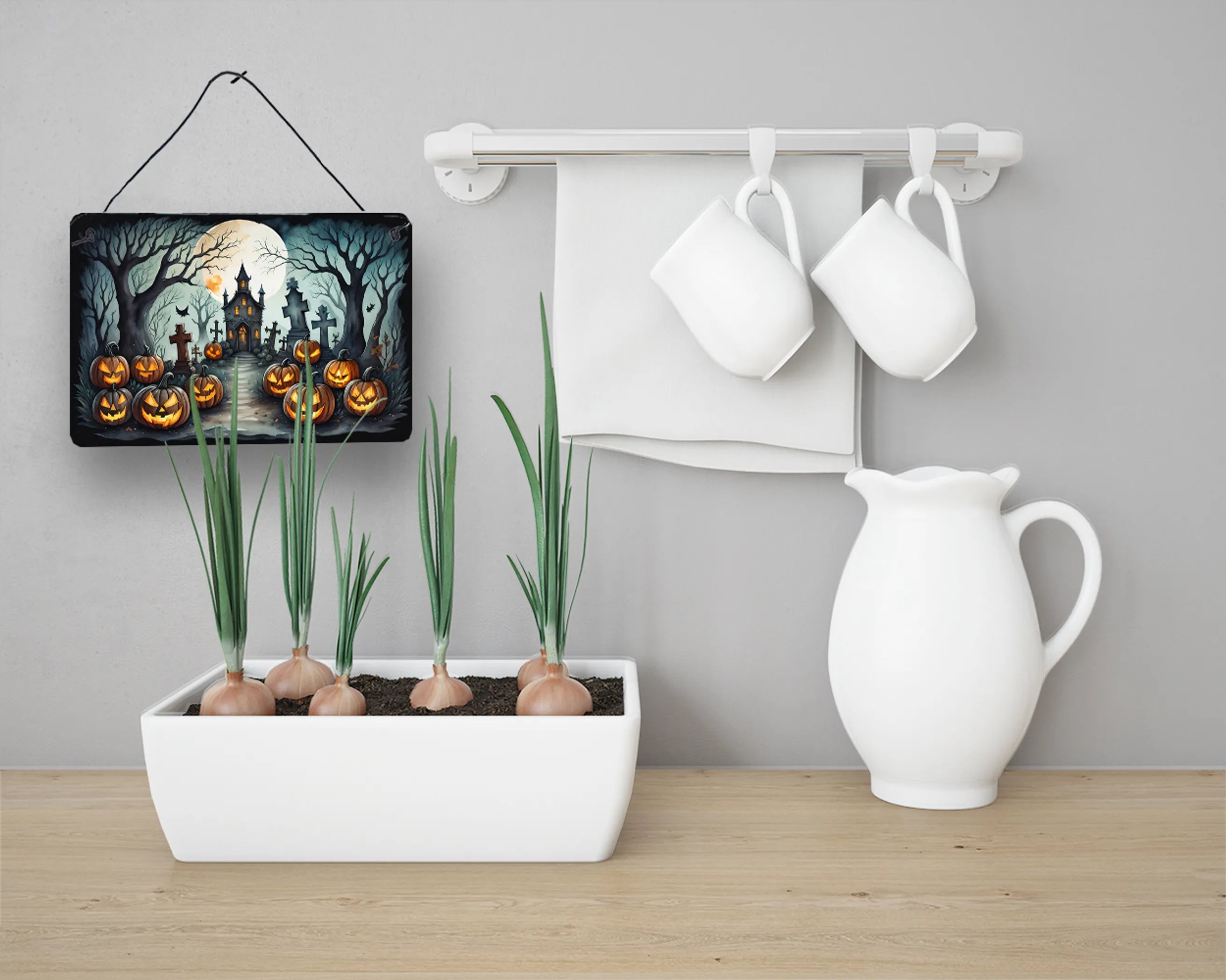 More Spooky Halloween Wall or Door Hanging Prints - Size: 8HX12W | Pack Of: 1 | Collection name: More spooky halloween