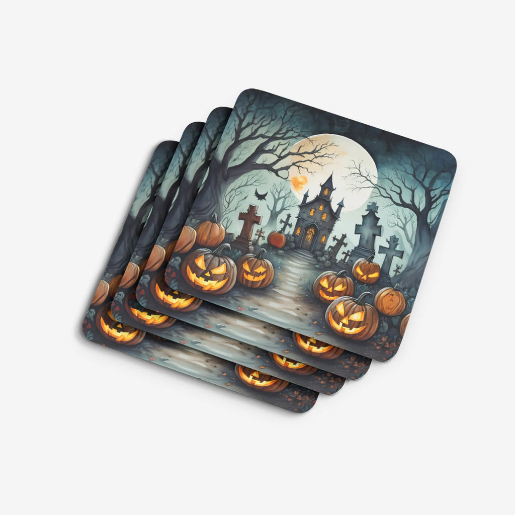 More Spooky Halloween Foam Coasters - Size: 3.5 | Pack Of: 1 | Collection name: More spooky halloween