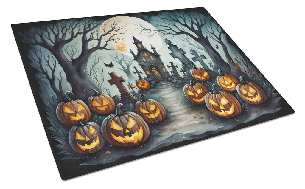 More Spooky Halloween Glass Cutting Board - Size: LARGE | Pack Of: 1 | Collection name: More spooky halloween