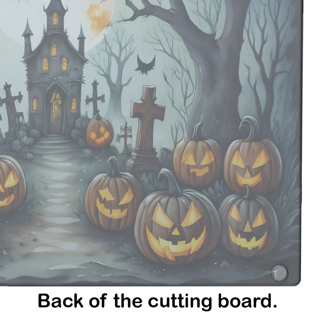 More Spooky Halloween Glass Cutting Board - Size: LARGE | Pack Of: 1 | Collection name: More spooky halloween