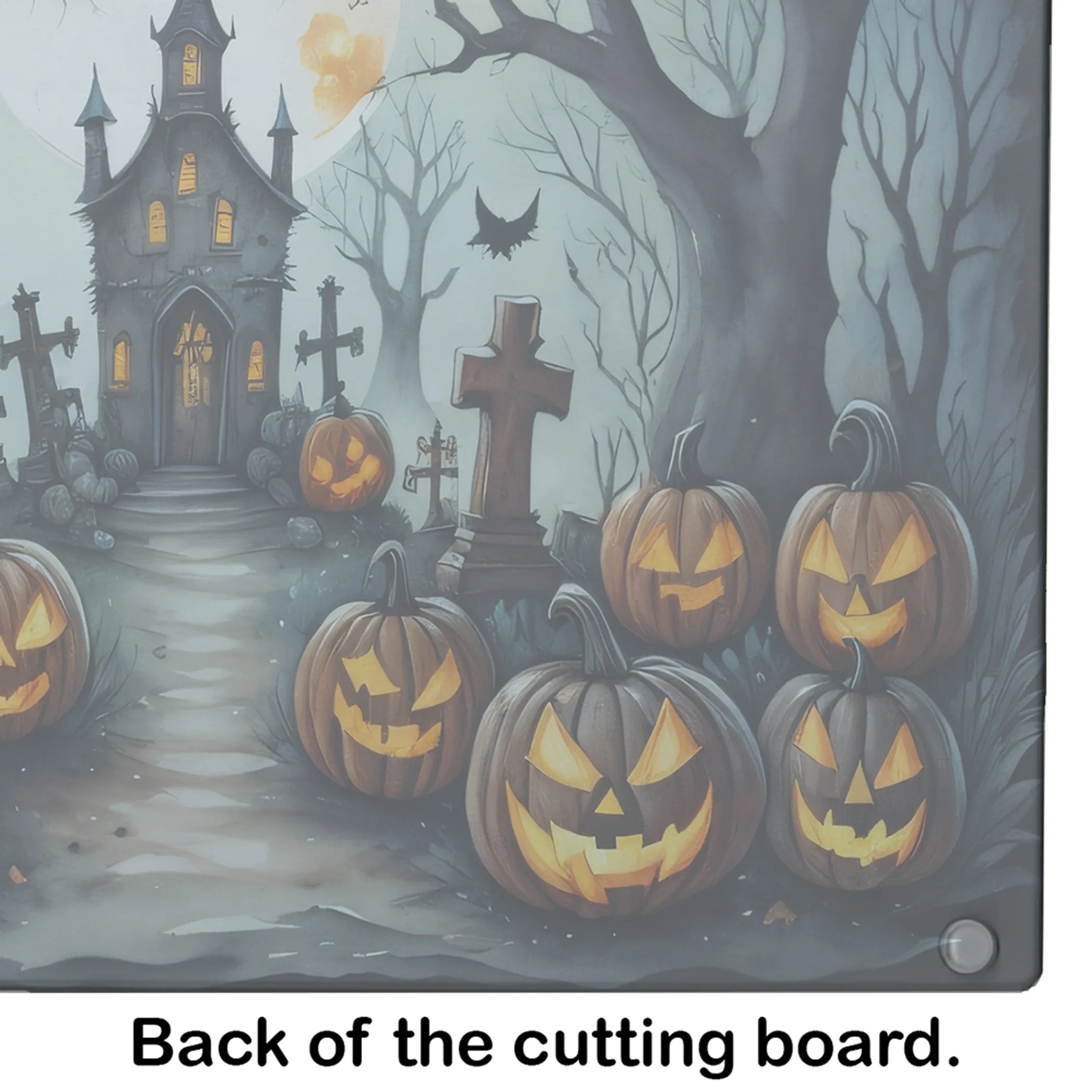 More Spooky Halloween Glass Cutting Board - Size: LARGE | Pack Of: 1 | Collection name: More spooky halloween