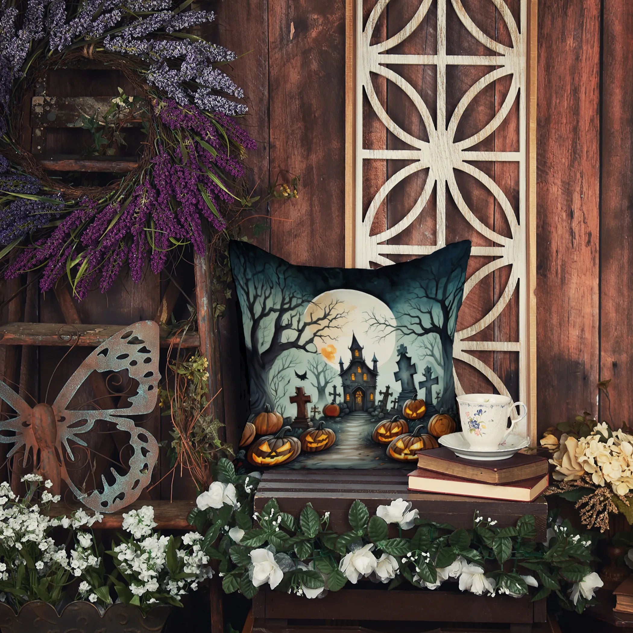 More Spooky Halloween Throw Pillow - Pack Of: 1 | Collection name: More spooky halloween