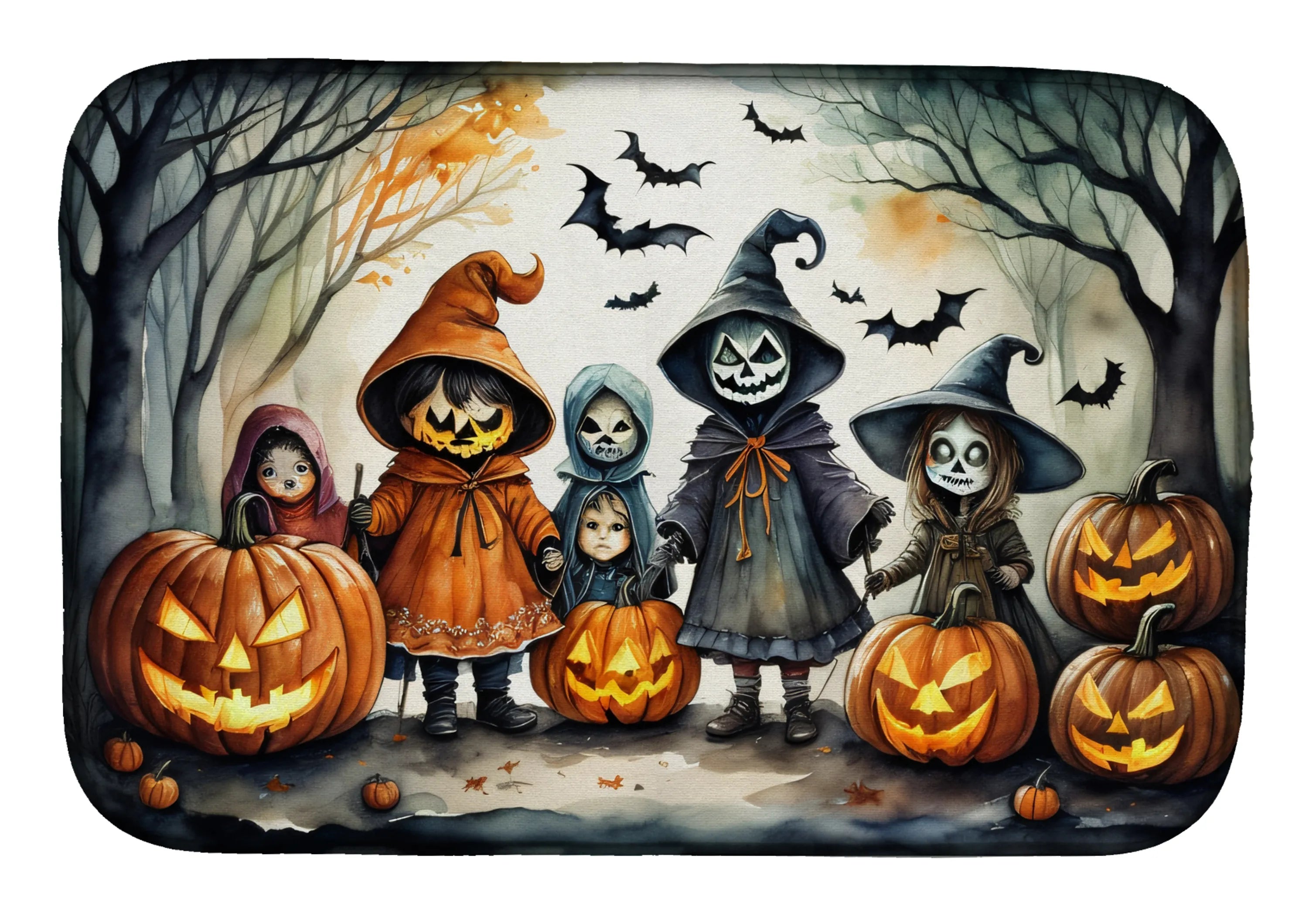 More Spooky Halloween Dish Drying Mat - Size: 14  X 21" | Pack Of: 1 | Collection name: More spooky halloween