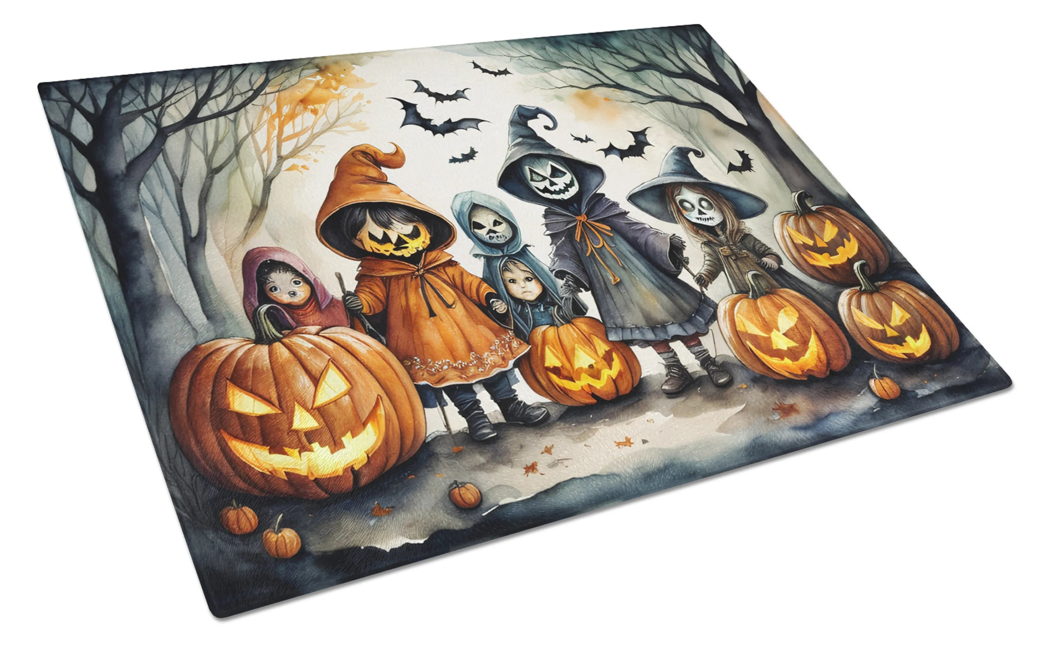 More Spooky Halloween Glass Cutting Board - Size: LARGE | Pack Of: 1 | Collection name: More spooky halloween