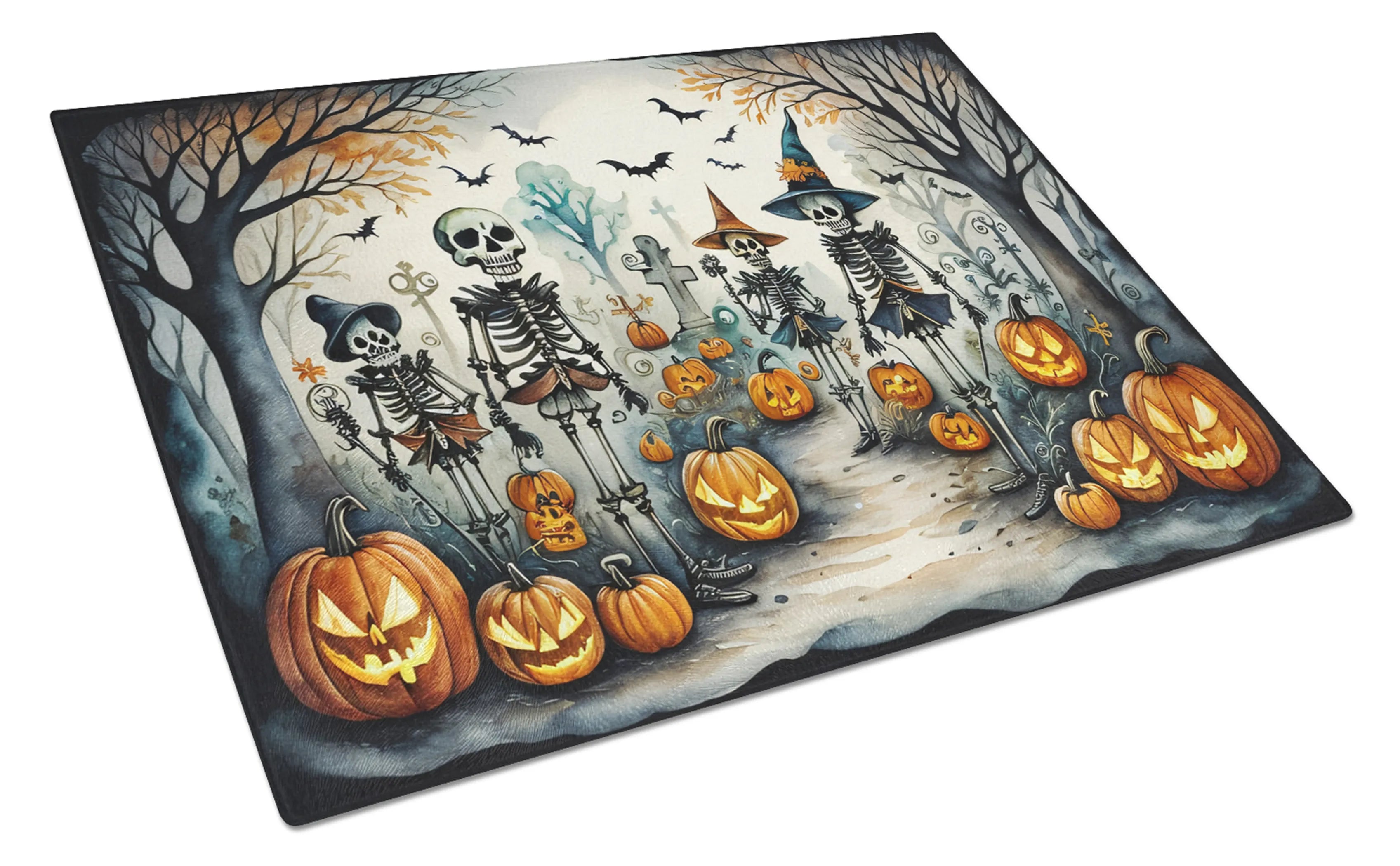 More Spooky Halloween Glass Cutting Board - Size: LARGE | Pack Of: 1 | Collection name: More spooky halloween