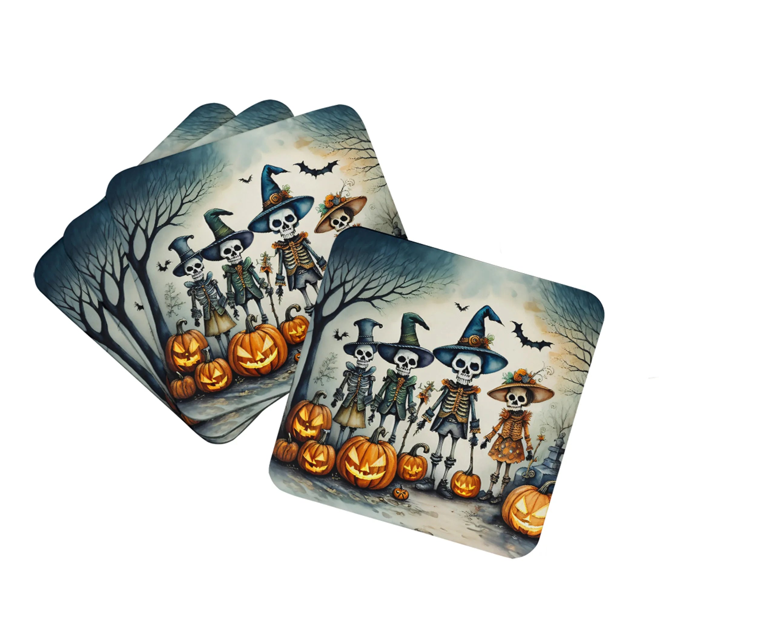 More Spooky Halloween Foam Coasters - Size: 3.5 | Pack Of: 1 | Collection name: More spooky halloween