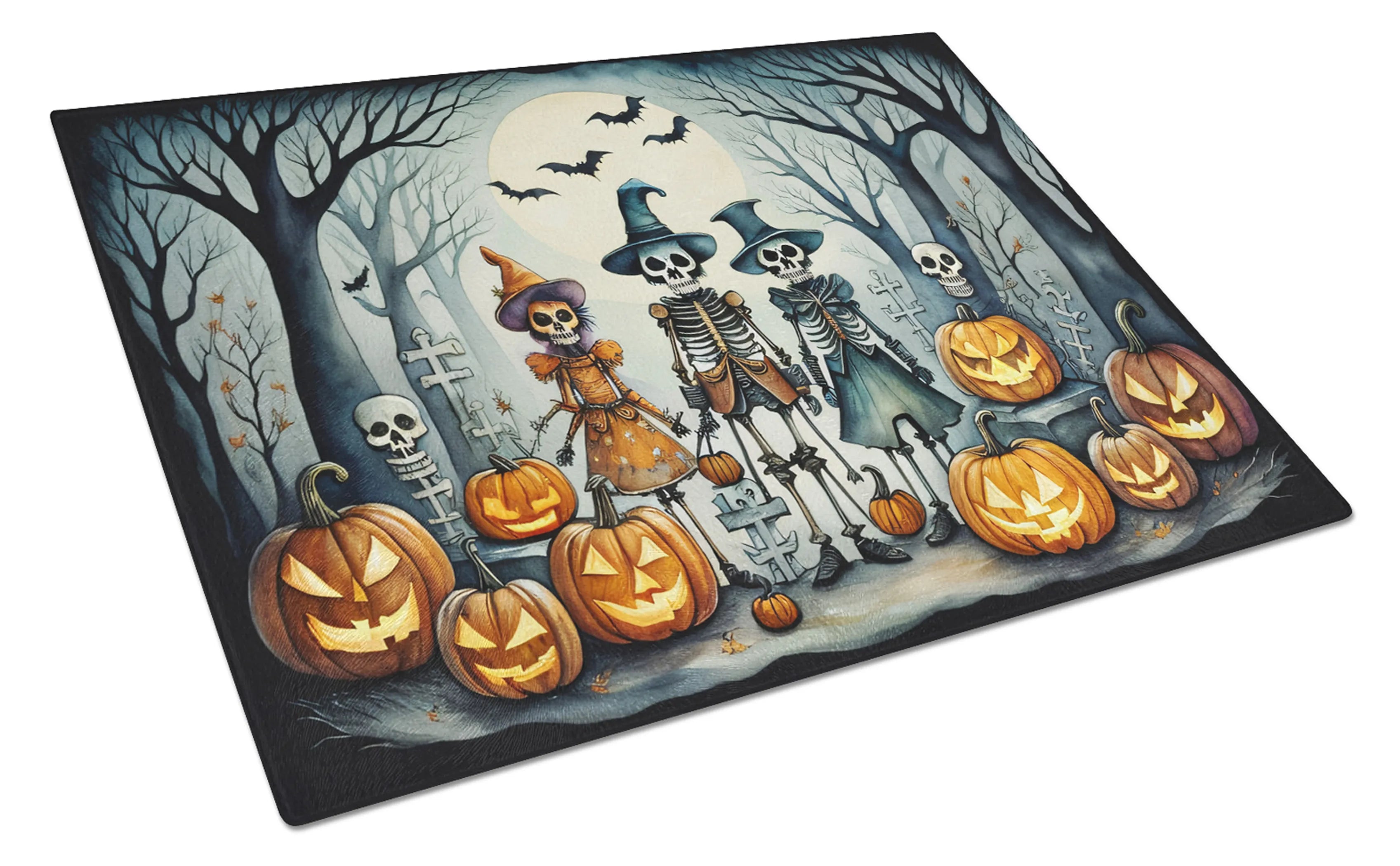 More Spooky Halloween Glass Cutting Board - Size: LARGE | Pack Of: 1 | Collection name: More spooky halloween