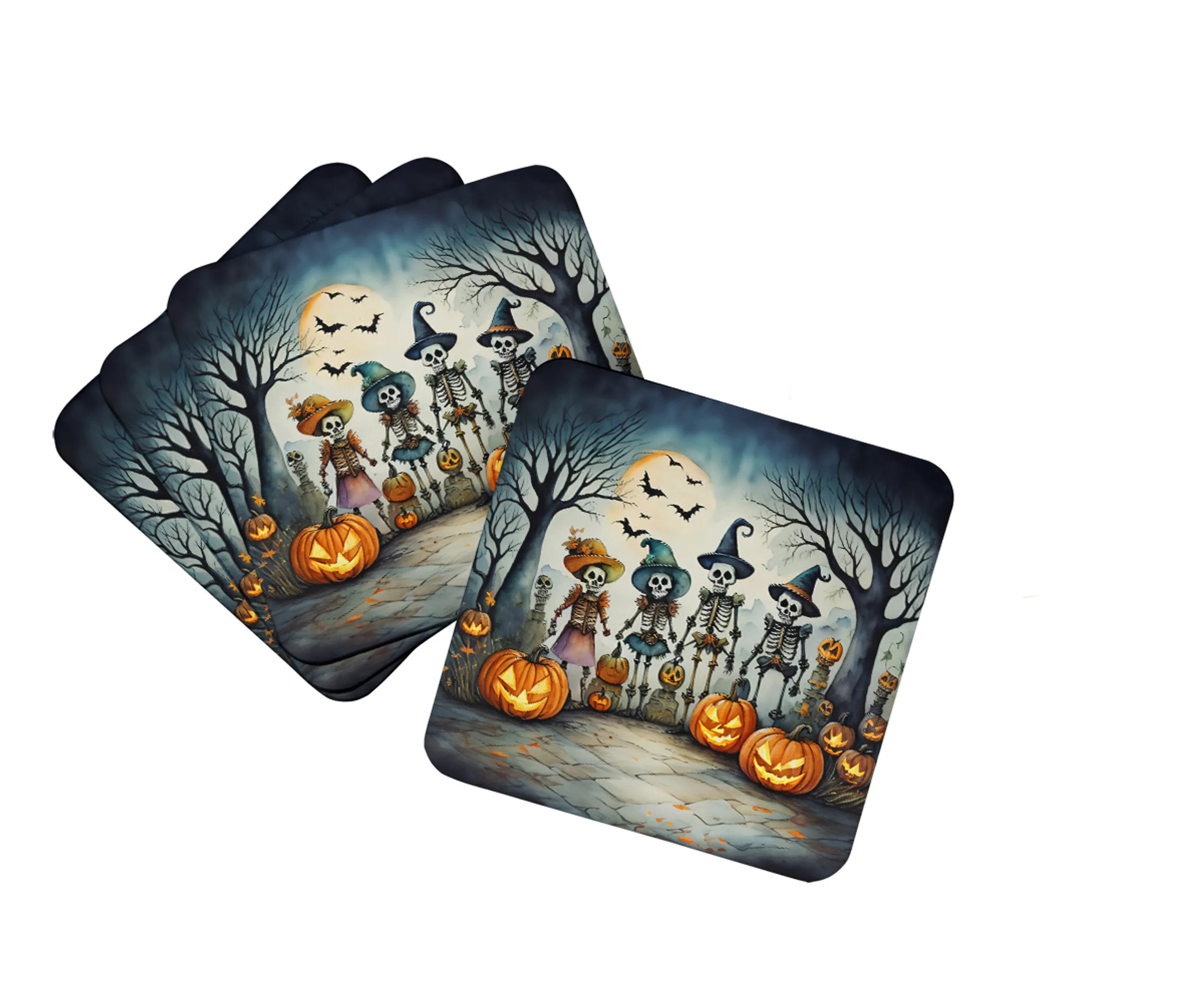 More Spooky Halloween Foam Coasters - Size: 3.5 | Pack Of: 1 | Collection name: More spooky halloween