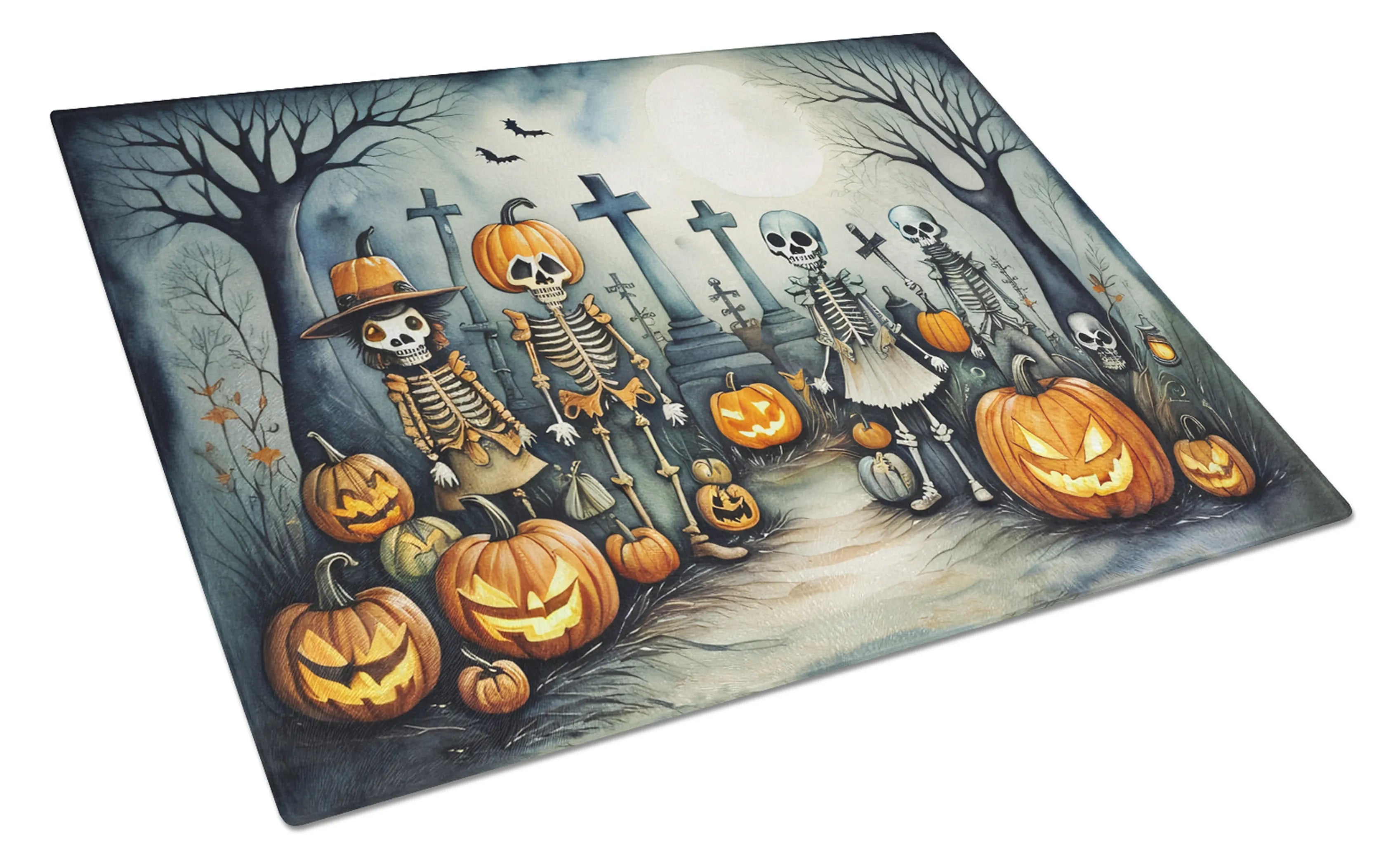 More Spooky Halloween Glass Cutting Board - Size: LARGE | Pack Of: 1 | Collection name: More spooky halloween