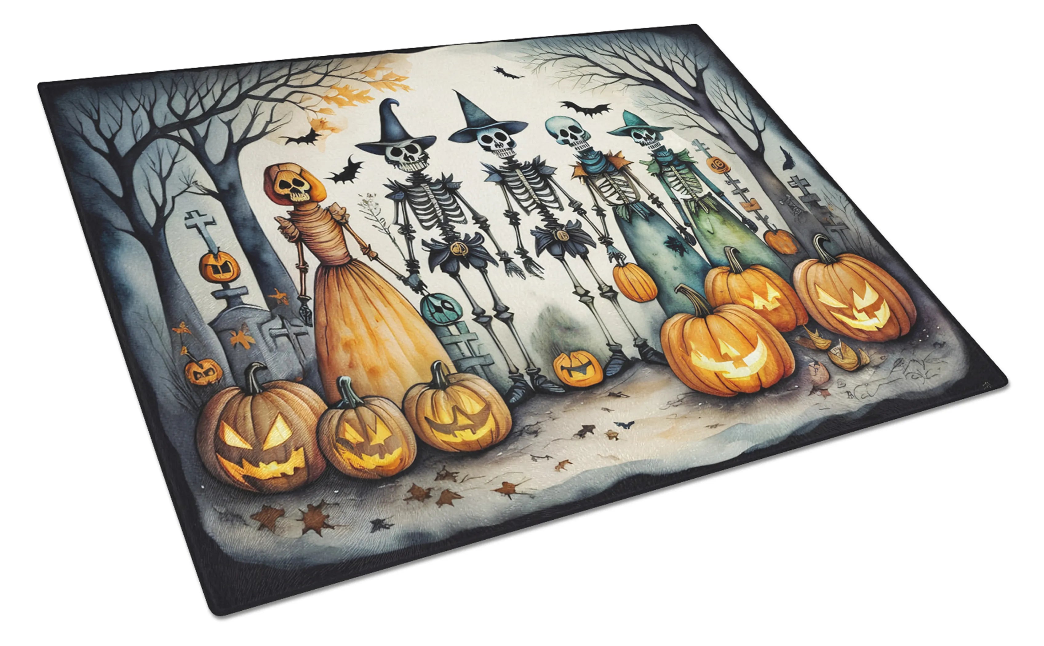 More Spooky Halloween Glass Cutting Board - Size: LARGE | Pack Of: 1 | Collection name: More spooky halloween