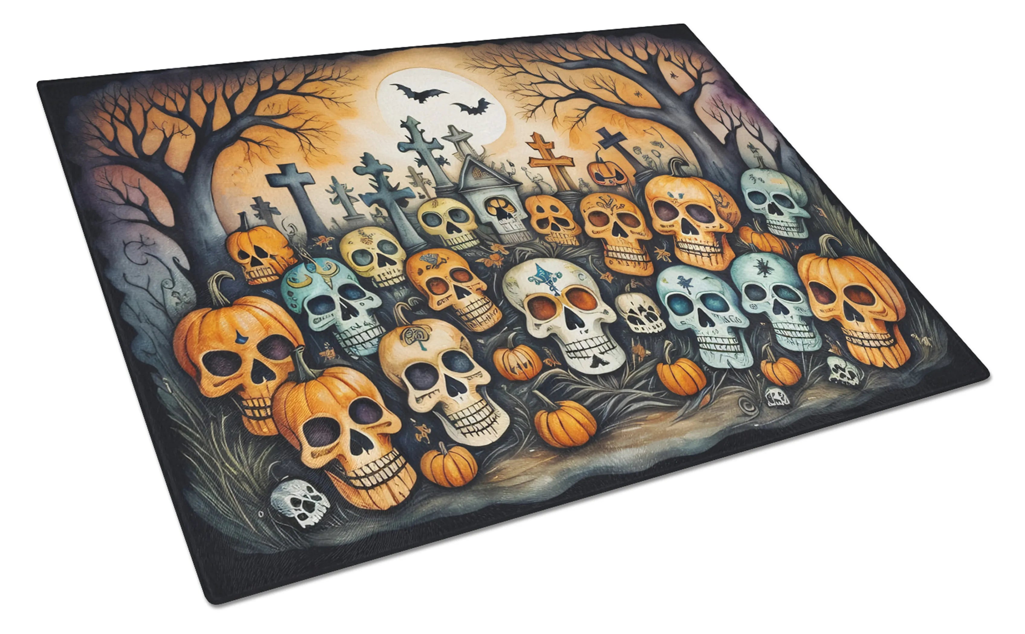 More Spooky Halloween Glass Cutting Board - Size: LARGE | Pack Of: 1 | Collection name: More spooky halloween