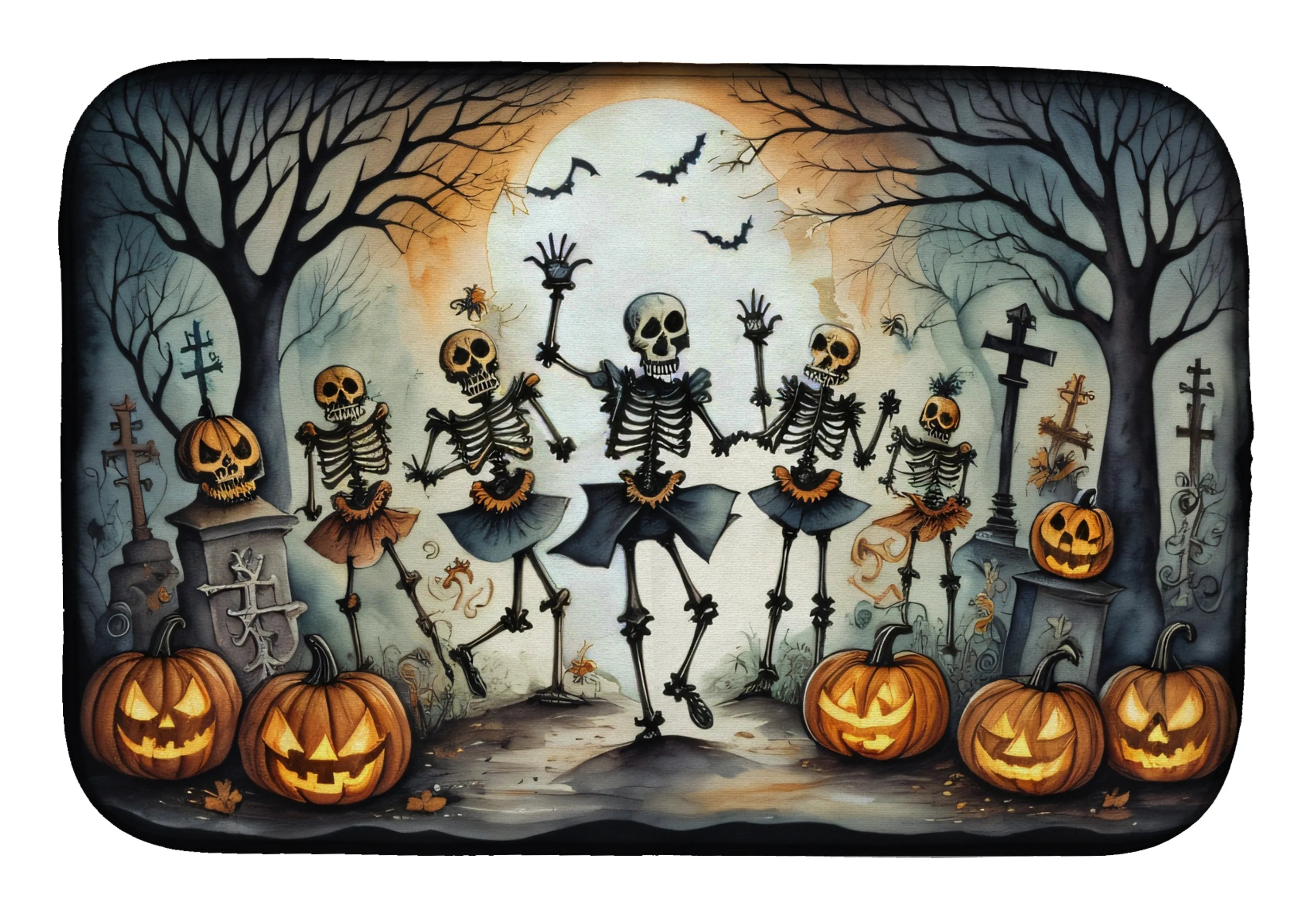 More Spooky Halloween Dish Drying Mat - Size: 14  X 21" | Pack Of: 1 | Collection name: More spooky halloween