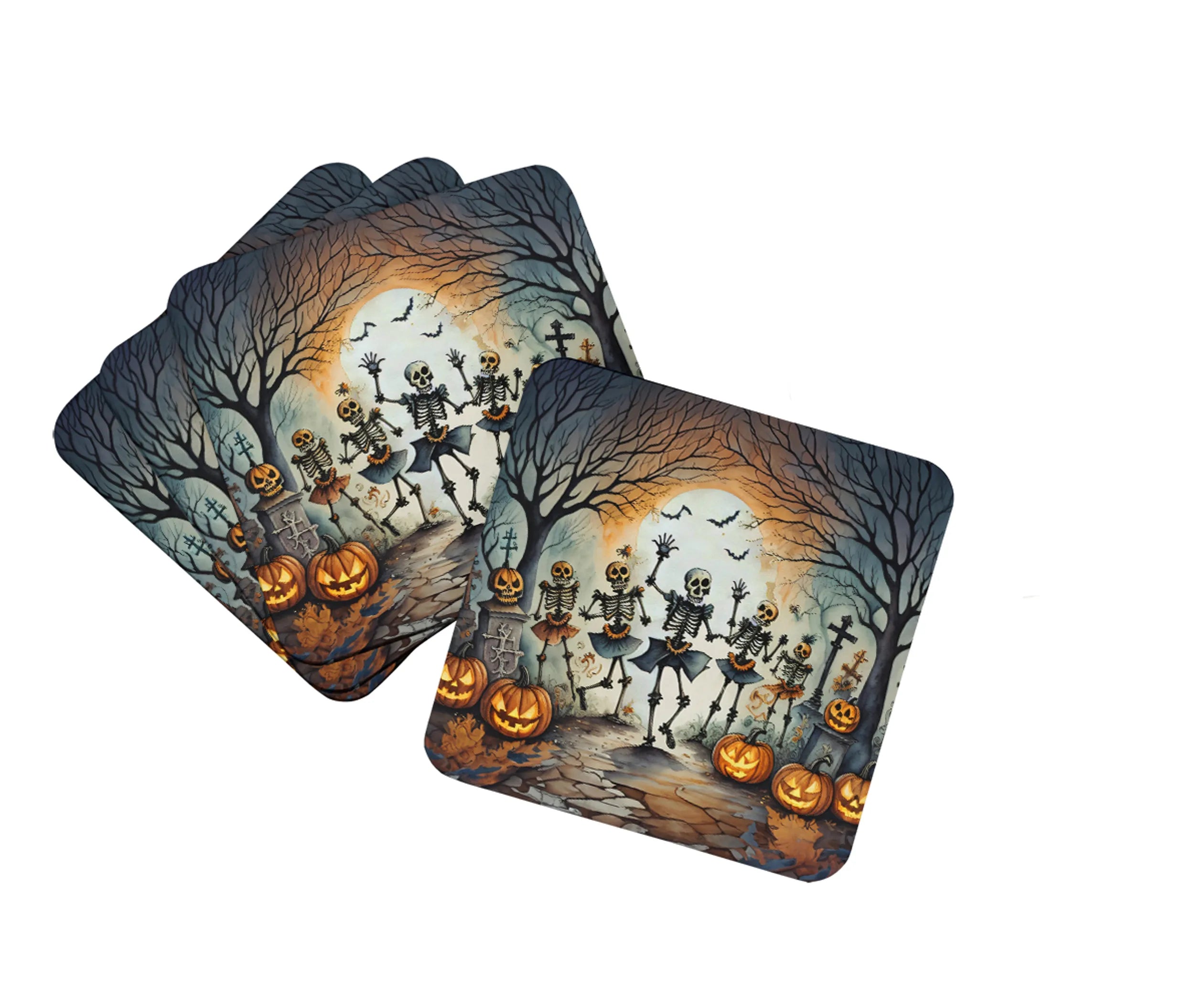 More Spooky Halloween Foam Coasters - Size: 3.5 | Pack Of: 1 | Collection name: More spooky halloween
