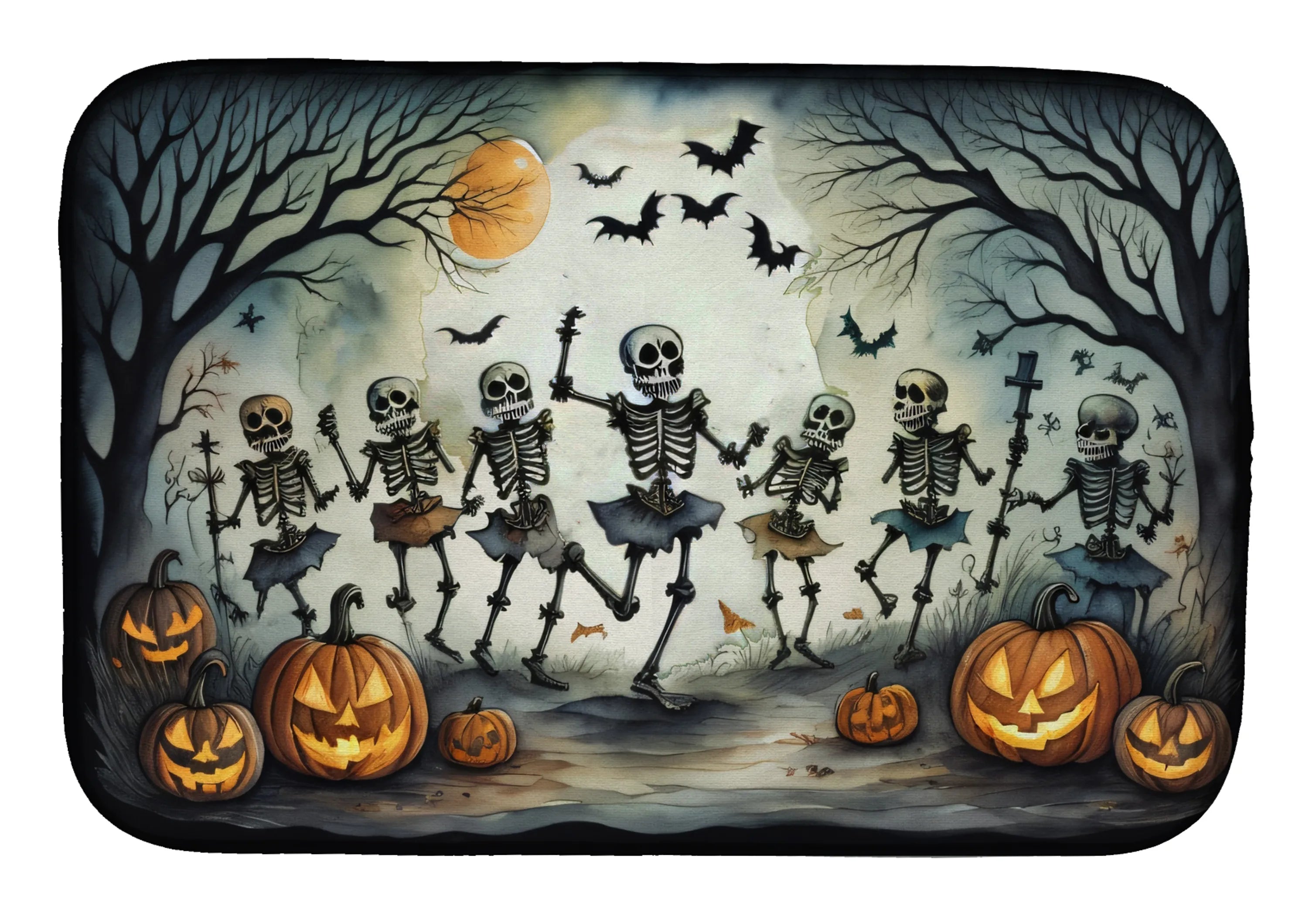 More Spooky Halloween Dish Drying Mat - Size: 14  X 21" | Pack Of: 1 | Collection name: More spooky halloween