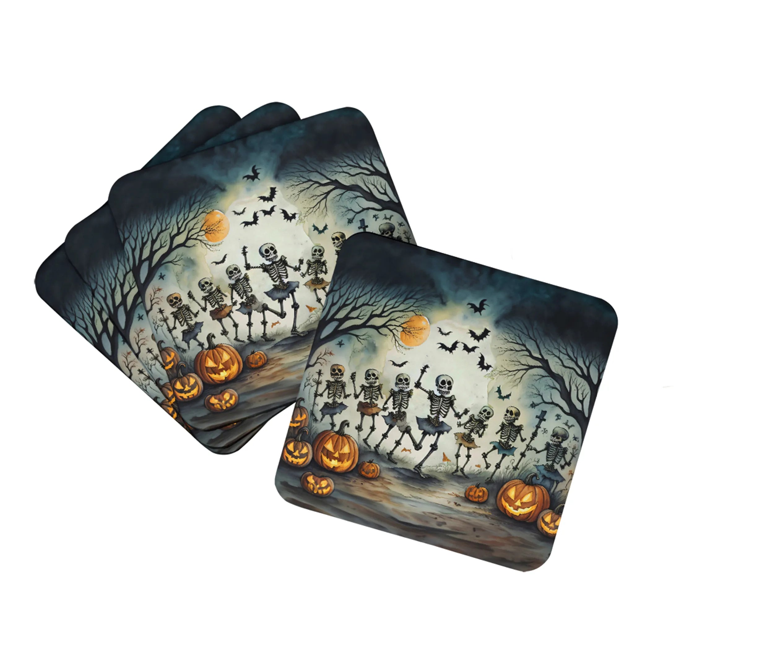 More Spooky Halloween Foam Coasters - Size: 3.5 | Pack Of: 1 | Collection name: More spooky halloween