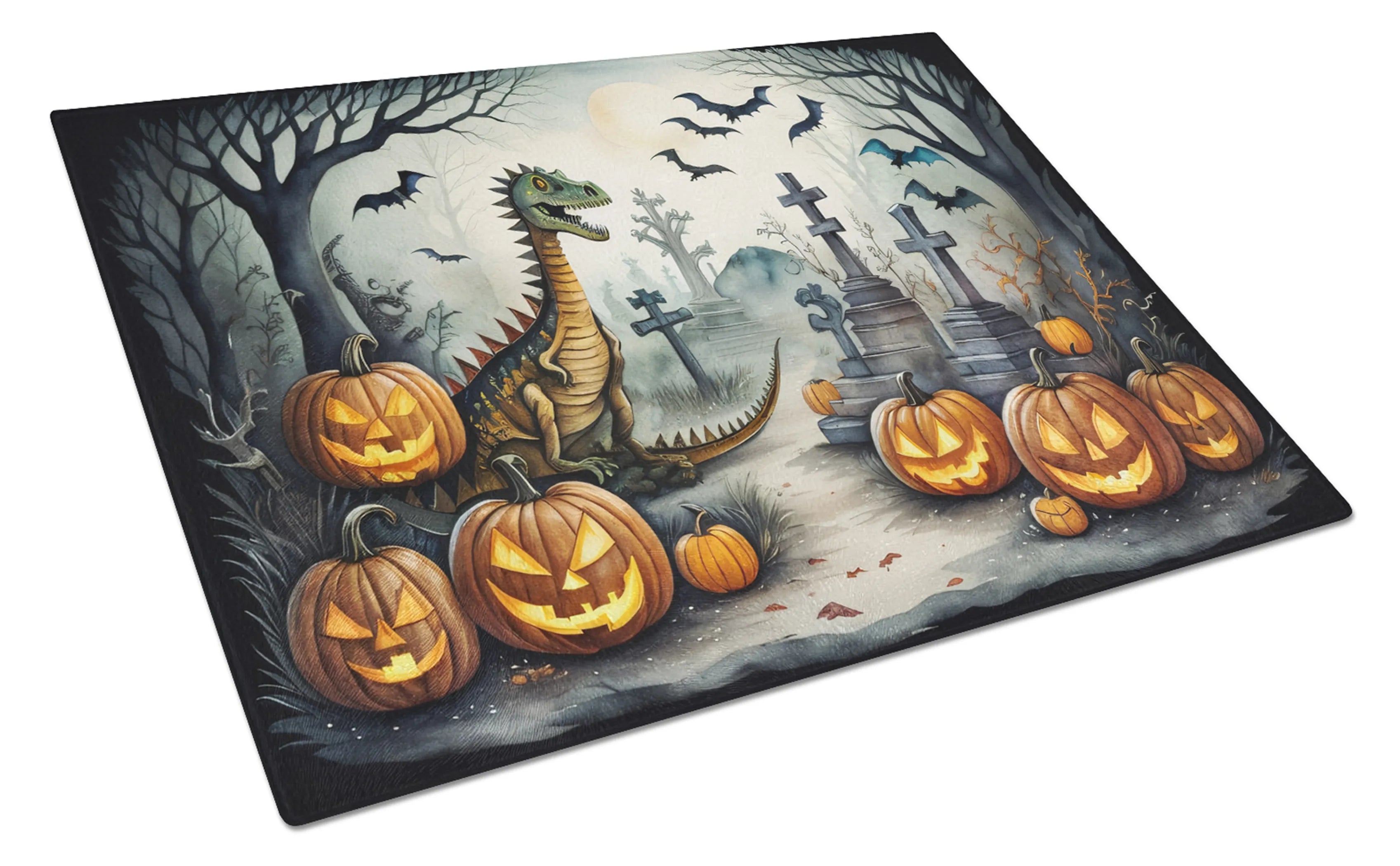 More Spooky Halloween Glass Cutting Board - Size: LARGE | Pack Of: 1 | Collection name: More spooky halloween