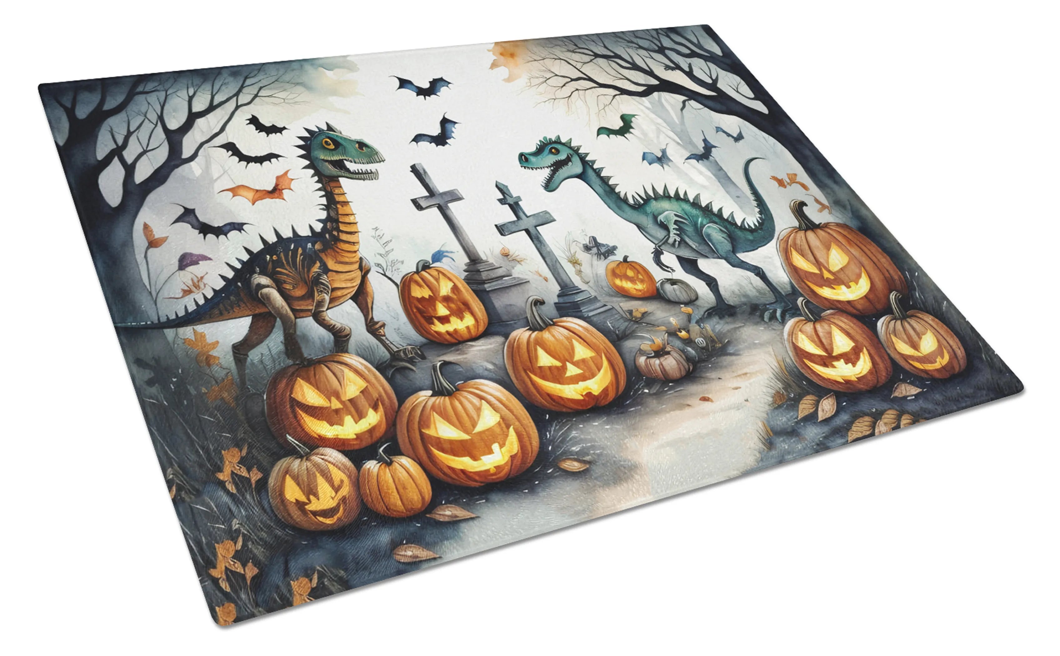 More Spooky Halloween Glass Cutting Board - Size: LARGE | Pack Of: 1 | Collection name: More spooky halloween