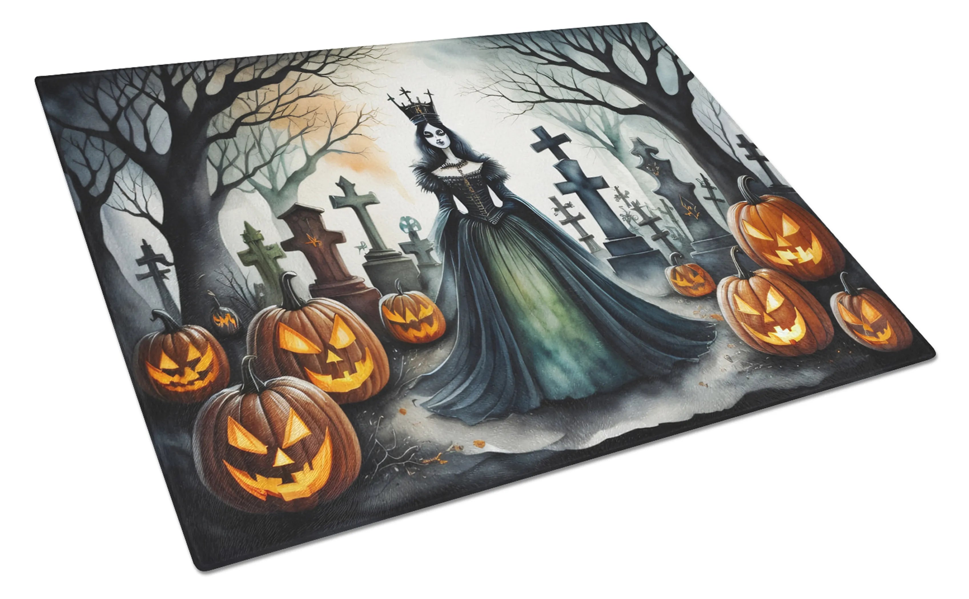 More Spooky Halloween Glass Cutting Board - Size: LARGE | Pack Of: 1 | Collection name: More spooky halloween