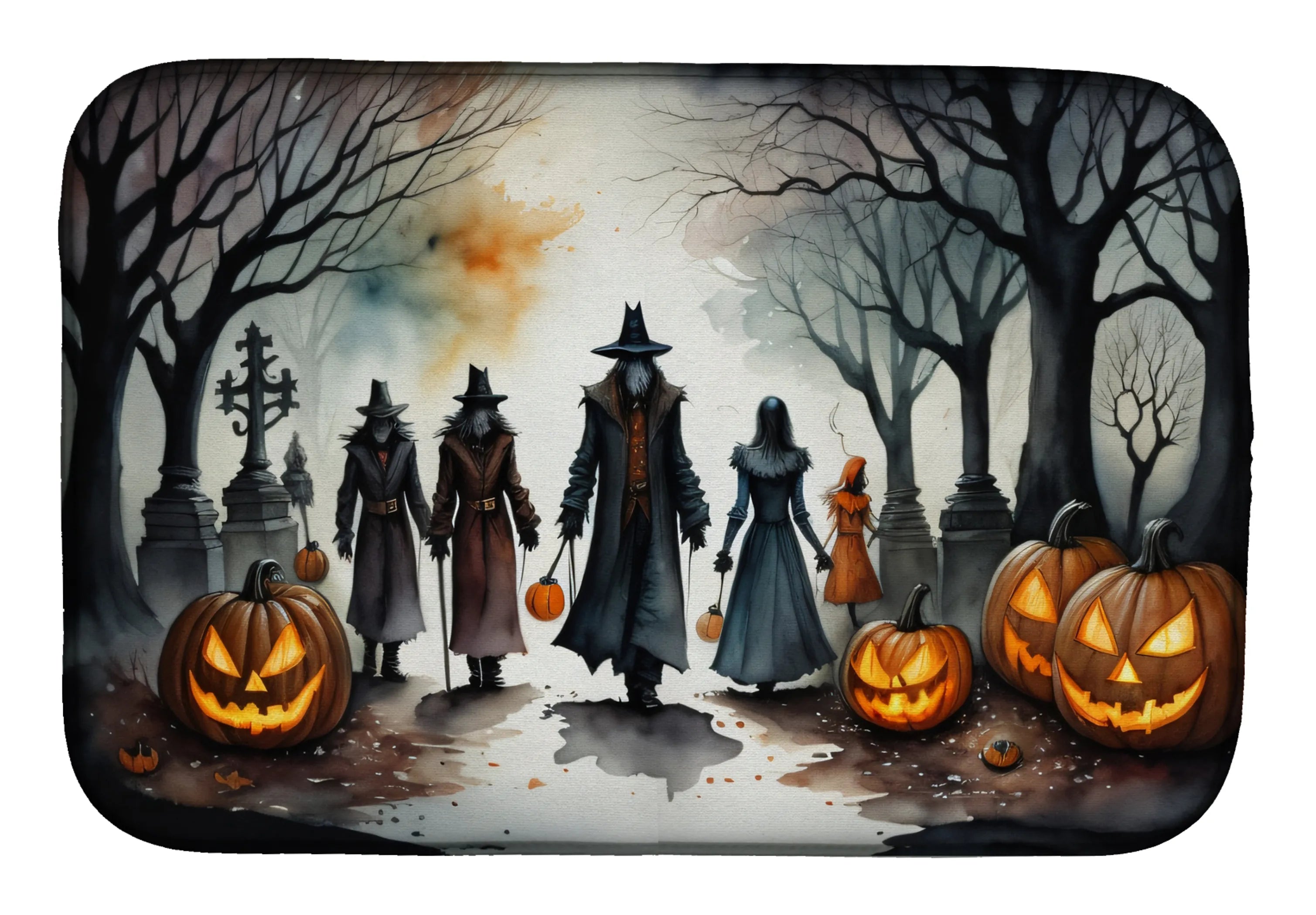 More Spooky Halloween Dish Drying Mat - Size: 14  X 21" | Pack Of: 1 | Collection name: More spooky halloween