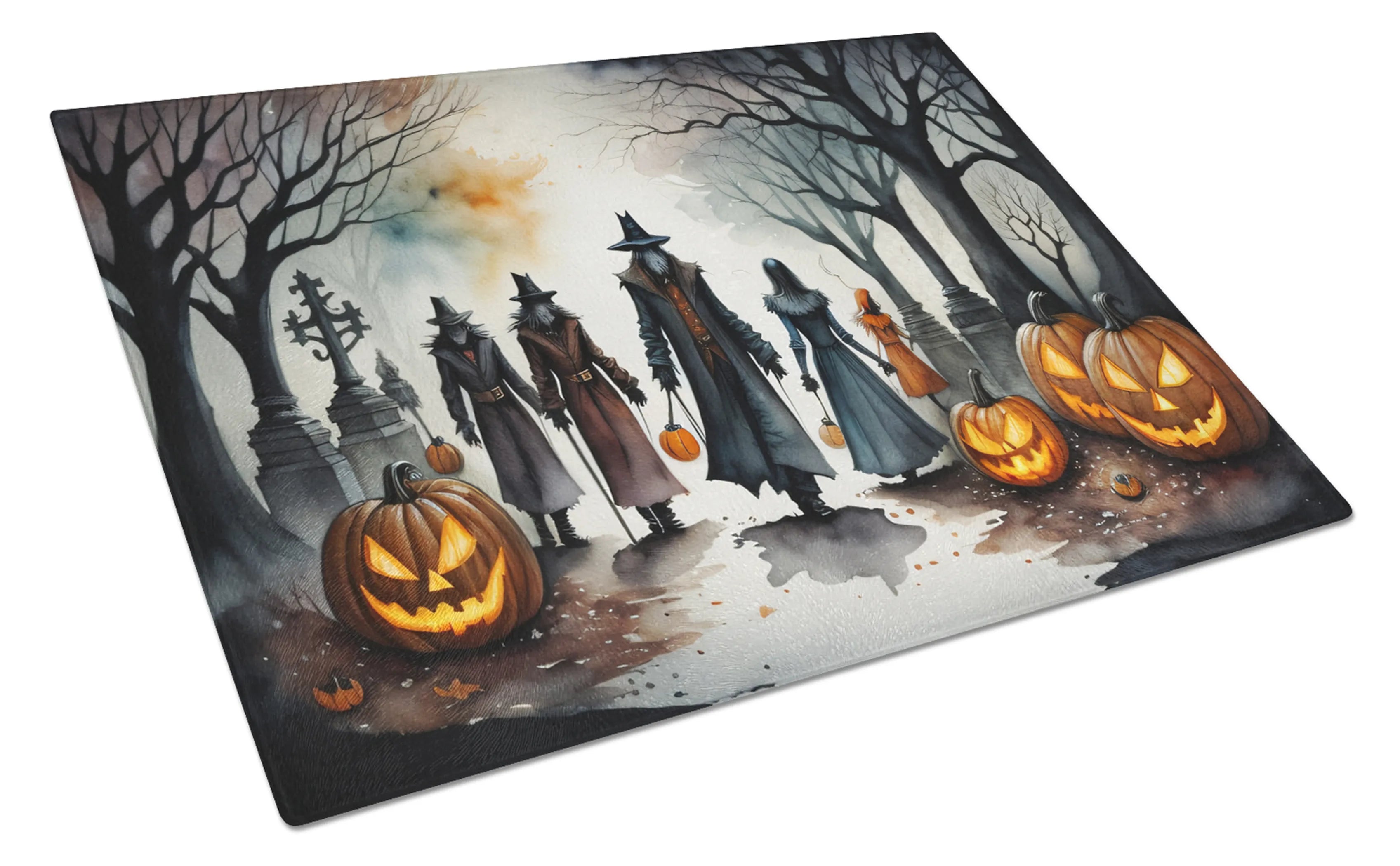 More Spooky Halloween Glass Cutting Board - Size: LARGE | Pack Of: 1 | Collection name: More spooky halloween