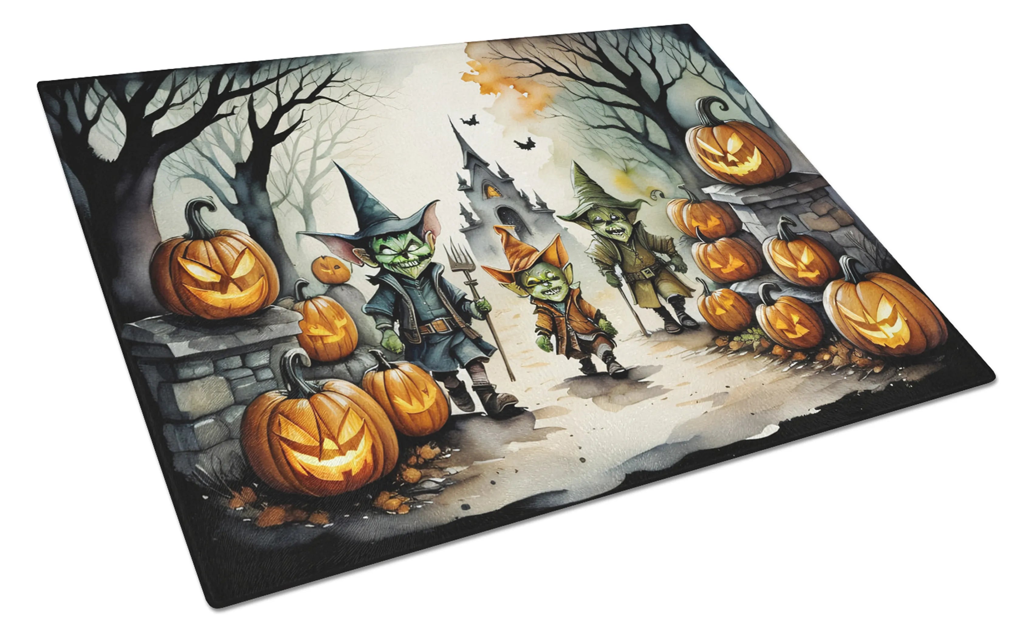 More Spooky Halloween Glass Cutting Board - Size: LARGE | Pack Of: 1 | Collection name: More spooky halloween