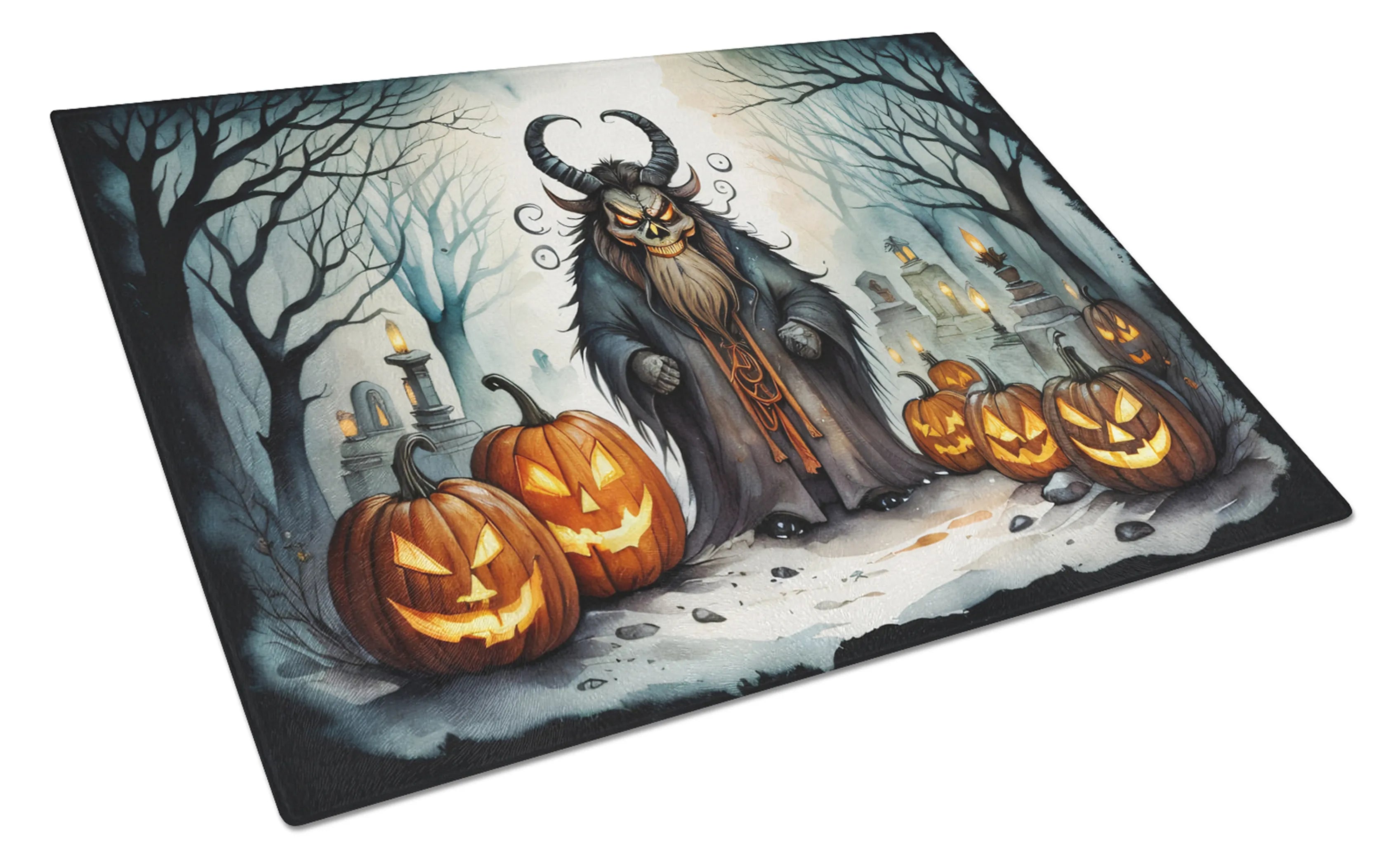 More Spooky Halloween Glass Cutting Board - Size: LARGE | Pack Of: 1 | Collection name: More spooky halloween