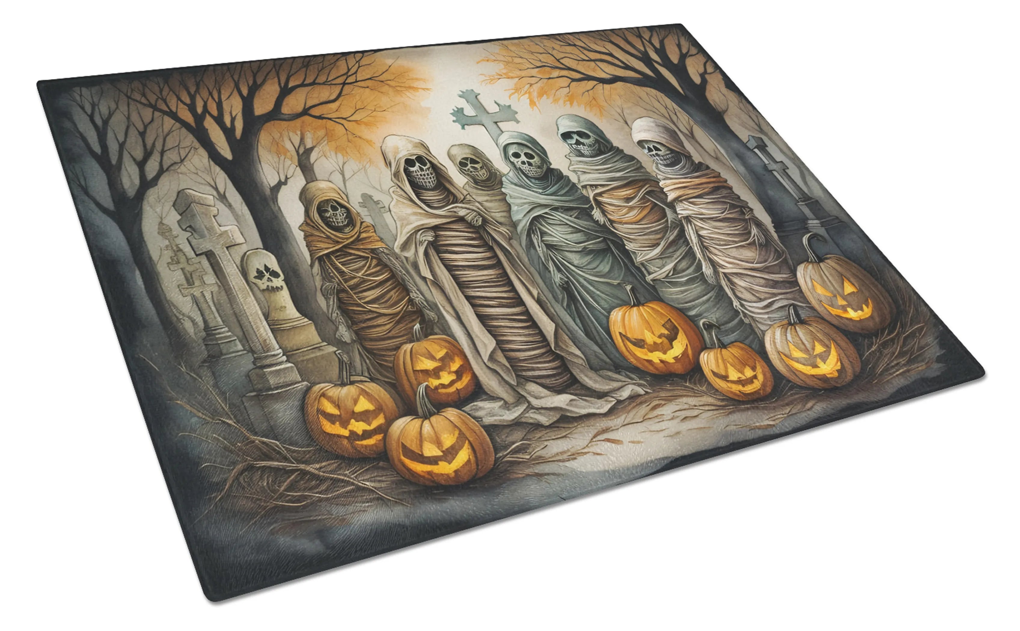 More Spooky Halloween Glass Cutting Board - Size: LARGE | Pack Of: 1 | Collection name: More spooky halloween