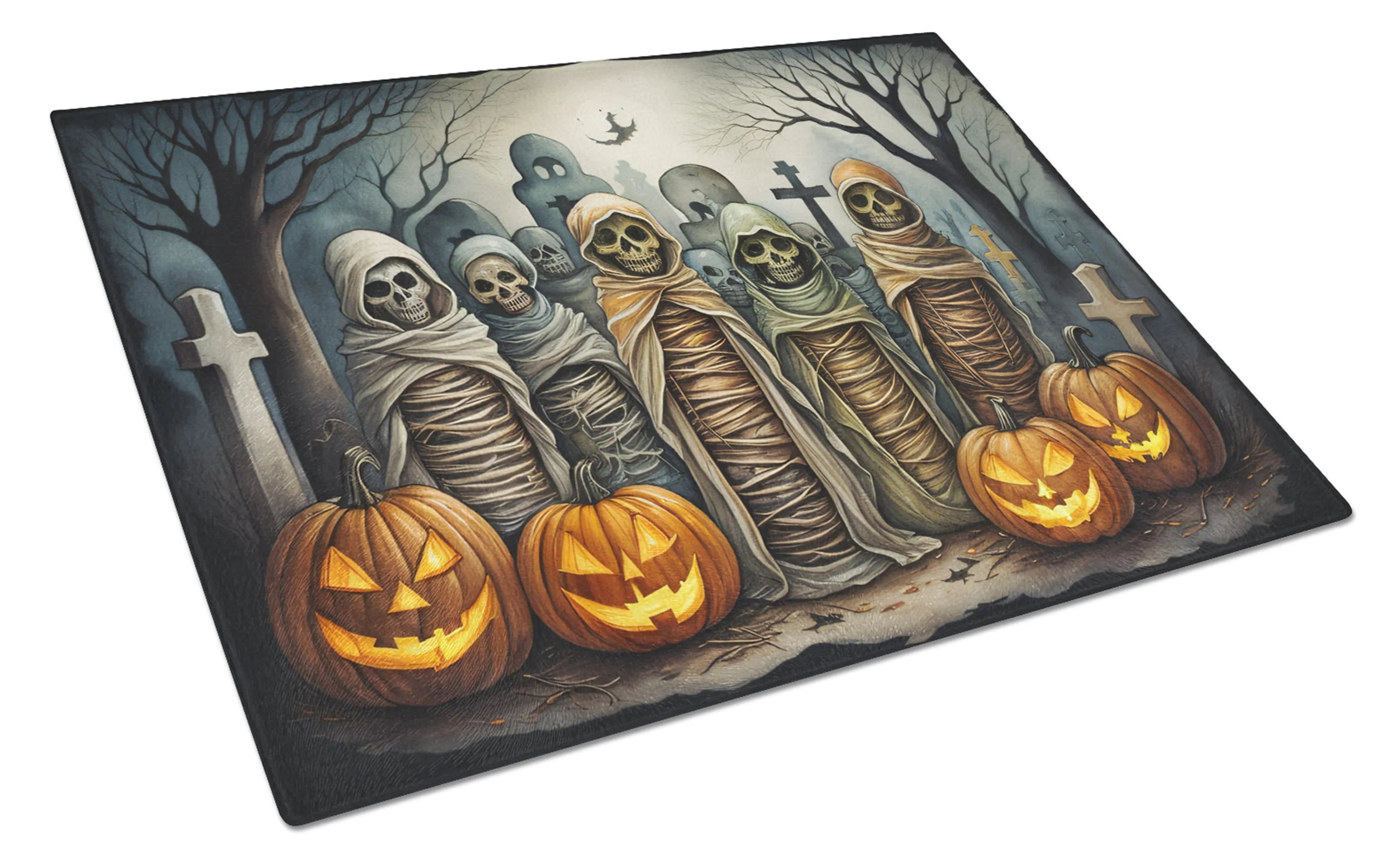 More Spooky Halloween Glass Cutting Board - Size: LARGE | Pack Of: 1 | Collection name: More spooky halloween