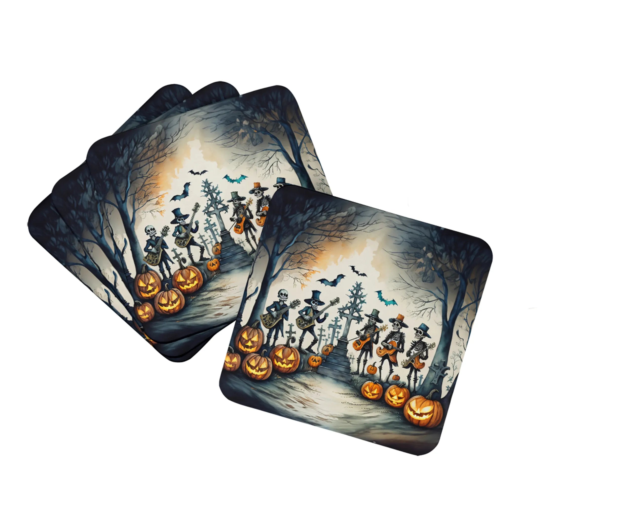 More Spooky Halloween Foam Coasters - Size: 3.5 | Pack Of: 1 | Collection name: More spooky halloween