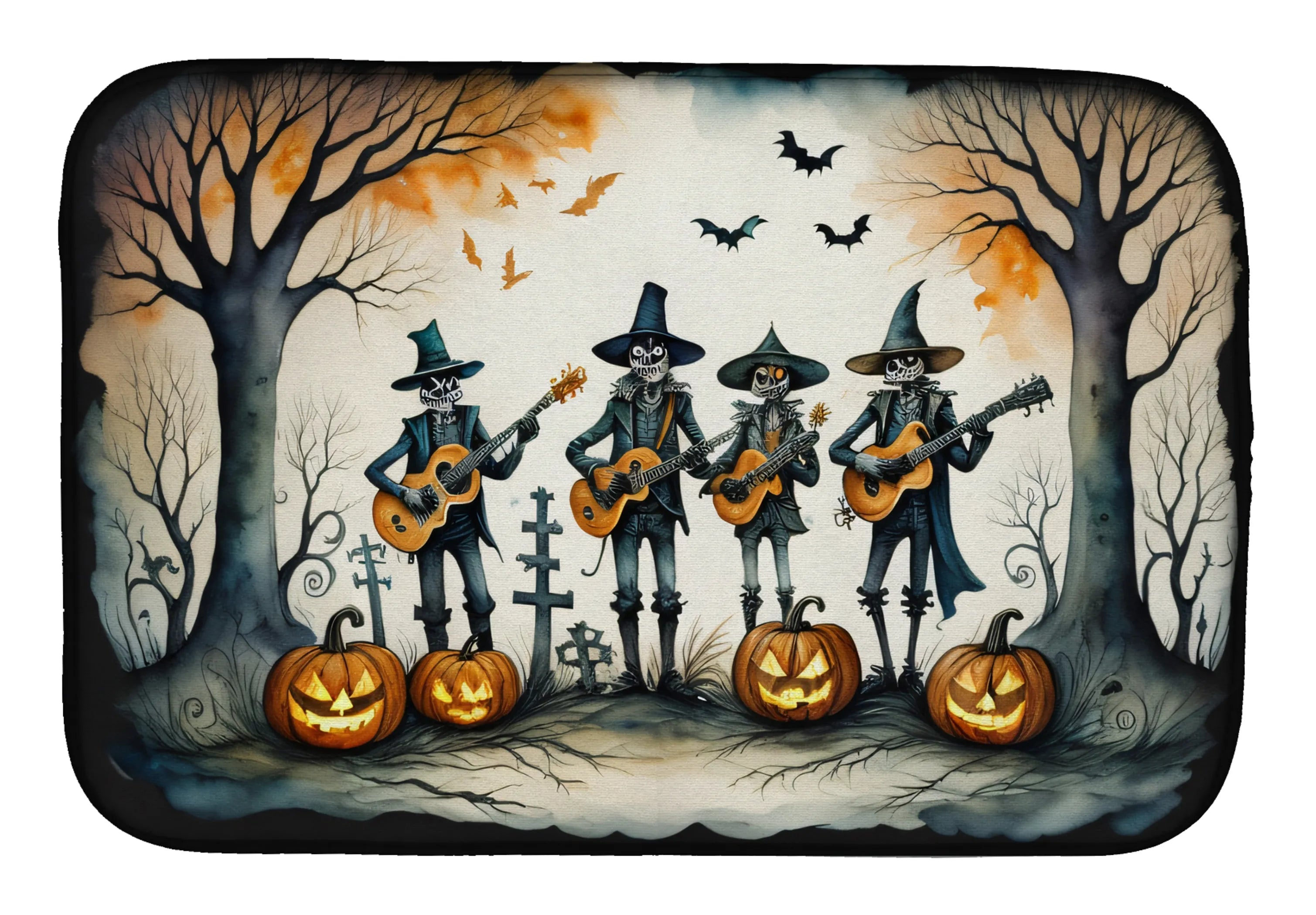 More Spooky Halloween Dish Drying Mat - Size: 14  X 21" | Pack Of: 1 | Collection name: More spooky halloween