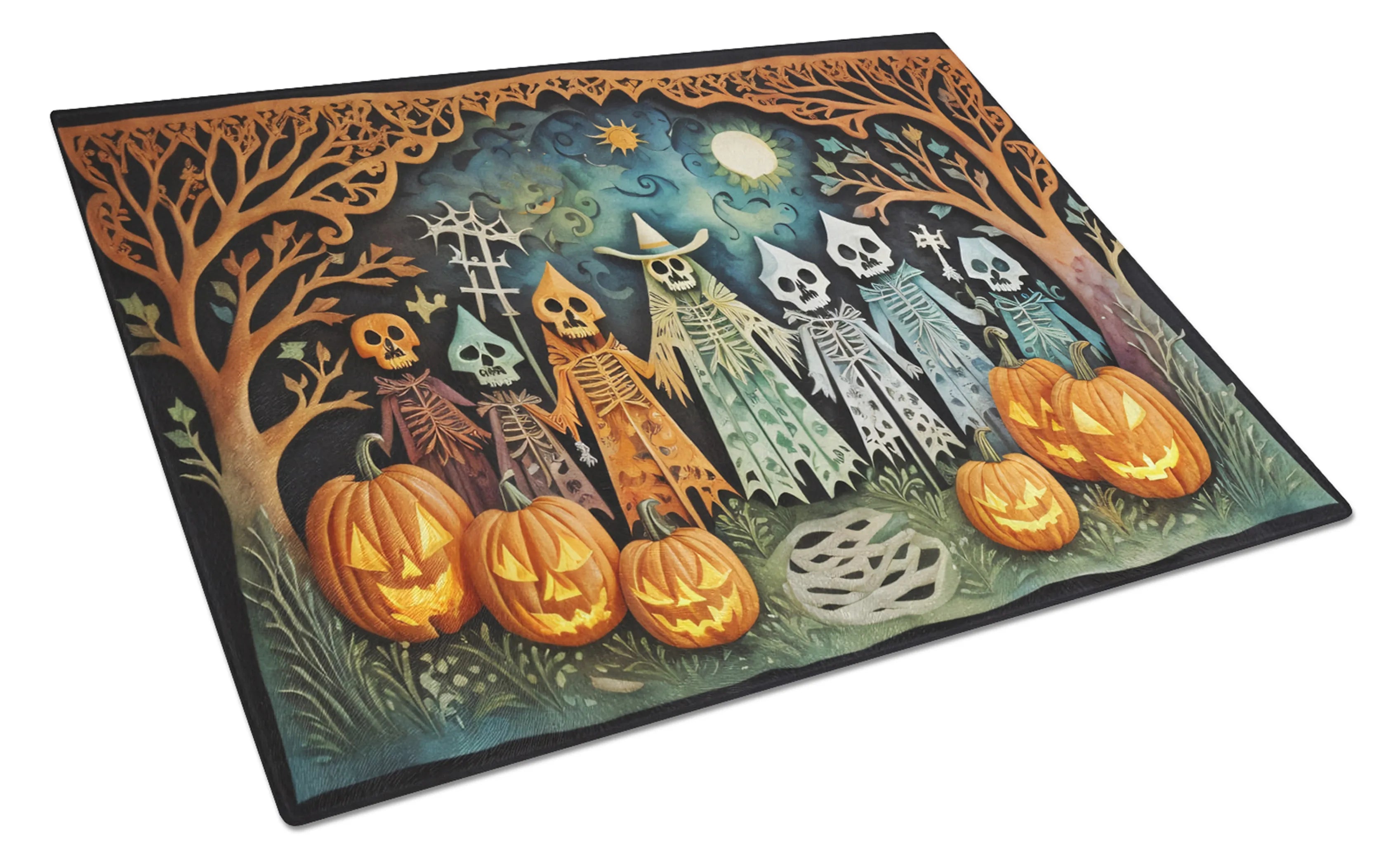 More Spooky Halloween Glass Cutting Board - Size: LARGE | Pack Of: 1 | Collection name: More spooky halloween