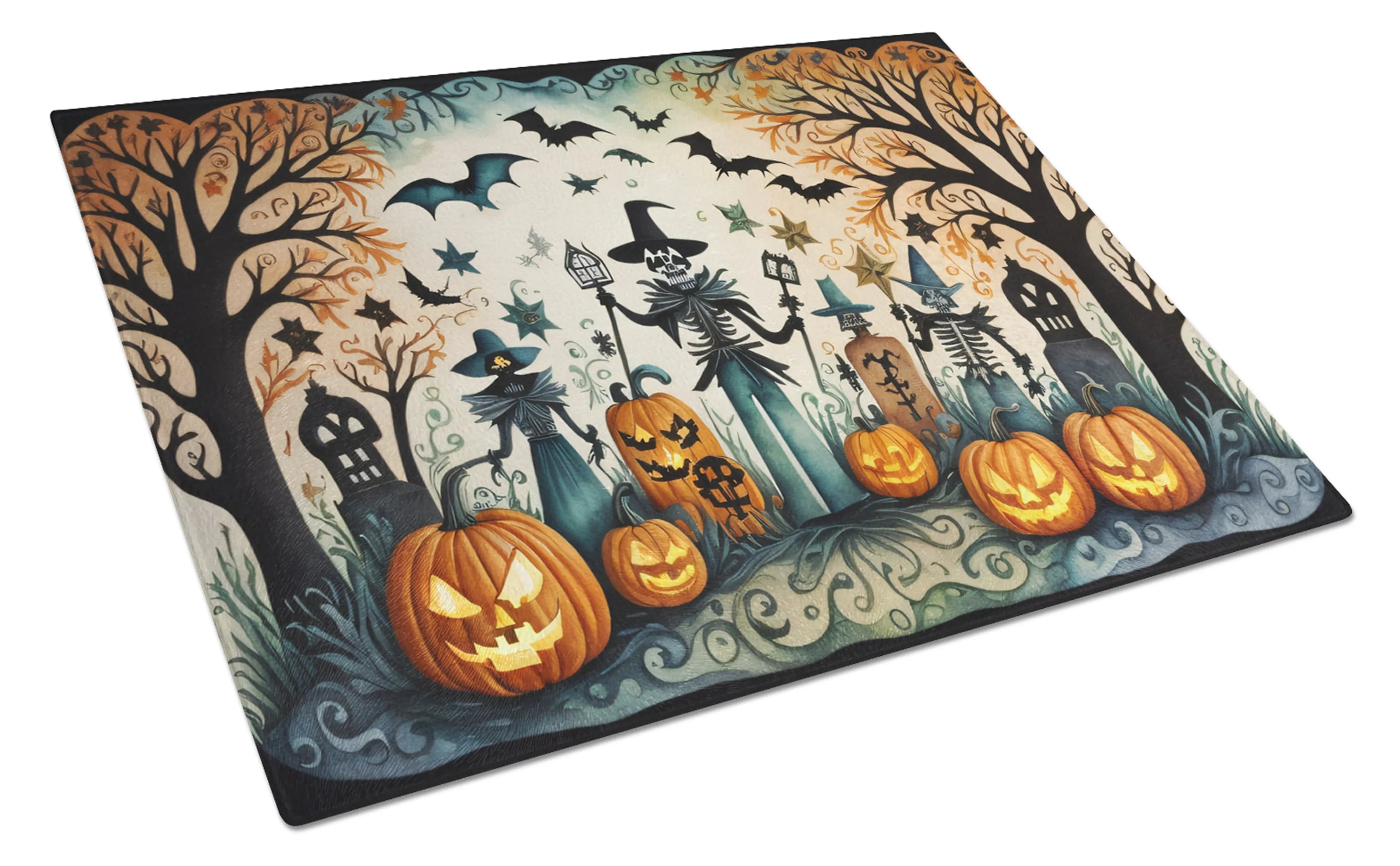 More Spooky Halloween Glass Cutting Board - Size: LARGE | Pack Of: 1 | Collection name: More spooky halloween