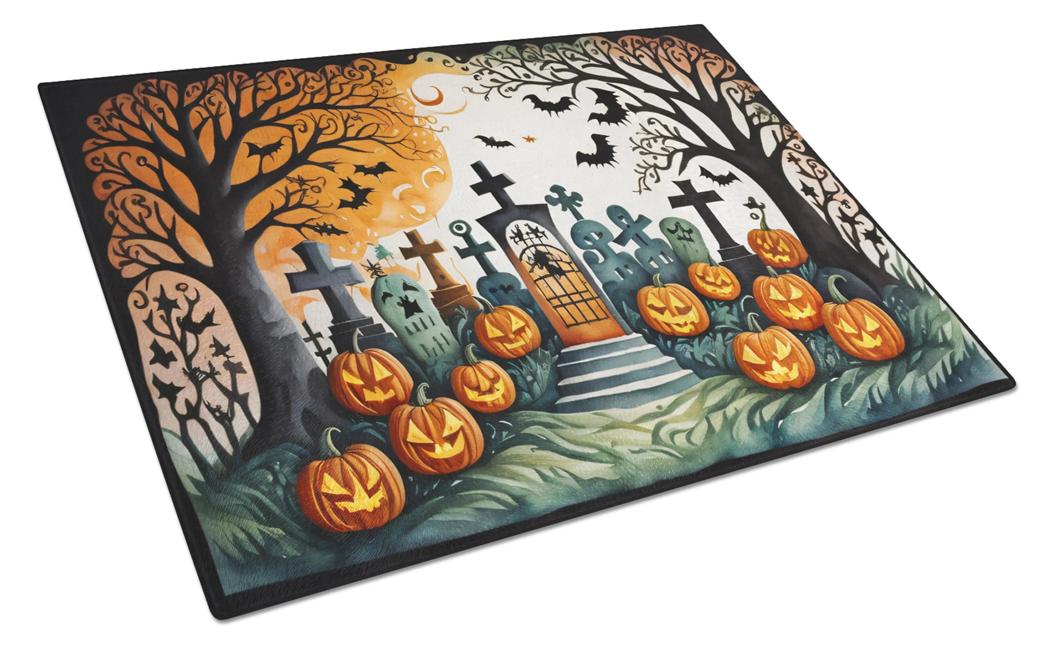More Spooky Halloween Glass Cutting Board - Size: LARGE | Pack Of: 1 | Collection name: More spooky halloween