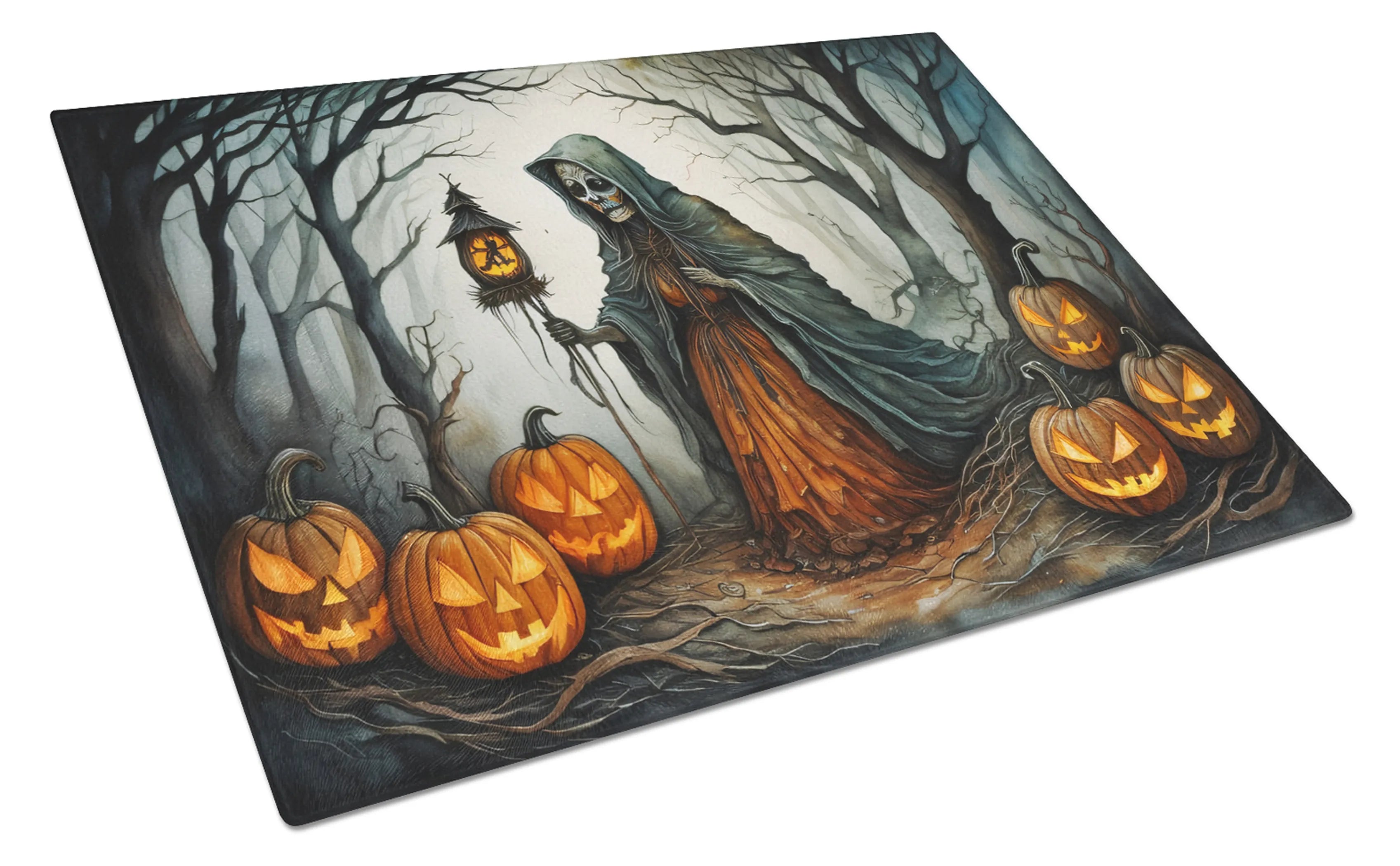 More Spooky Halloween Glass Cutting Board - Size: LARGE | Pack Of: 1 | Collection name: More spooky halloween