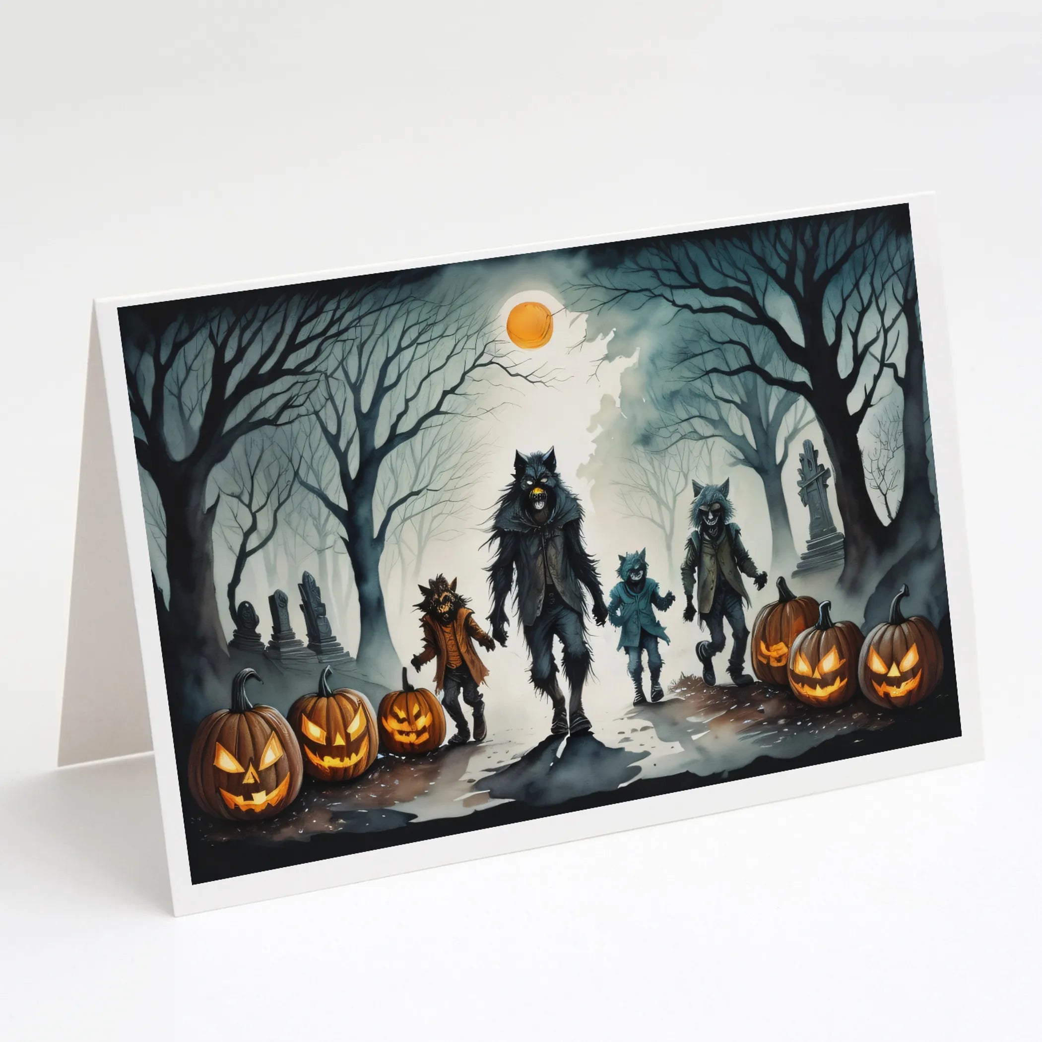 More Spooky Halloween Greeting Cards  - Size: 5X7 | Pack Of: 8 | Collection name: More spooky halloween
