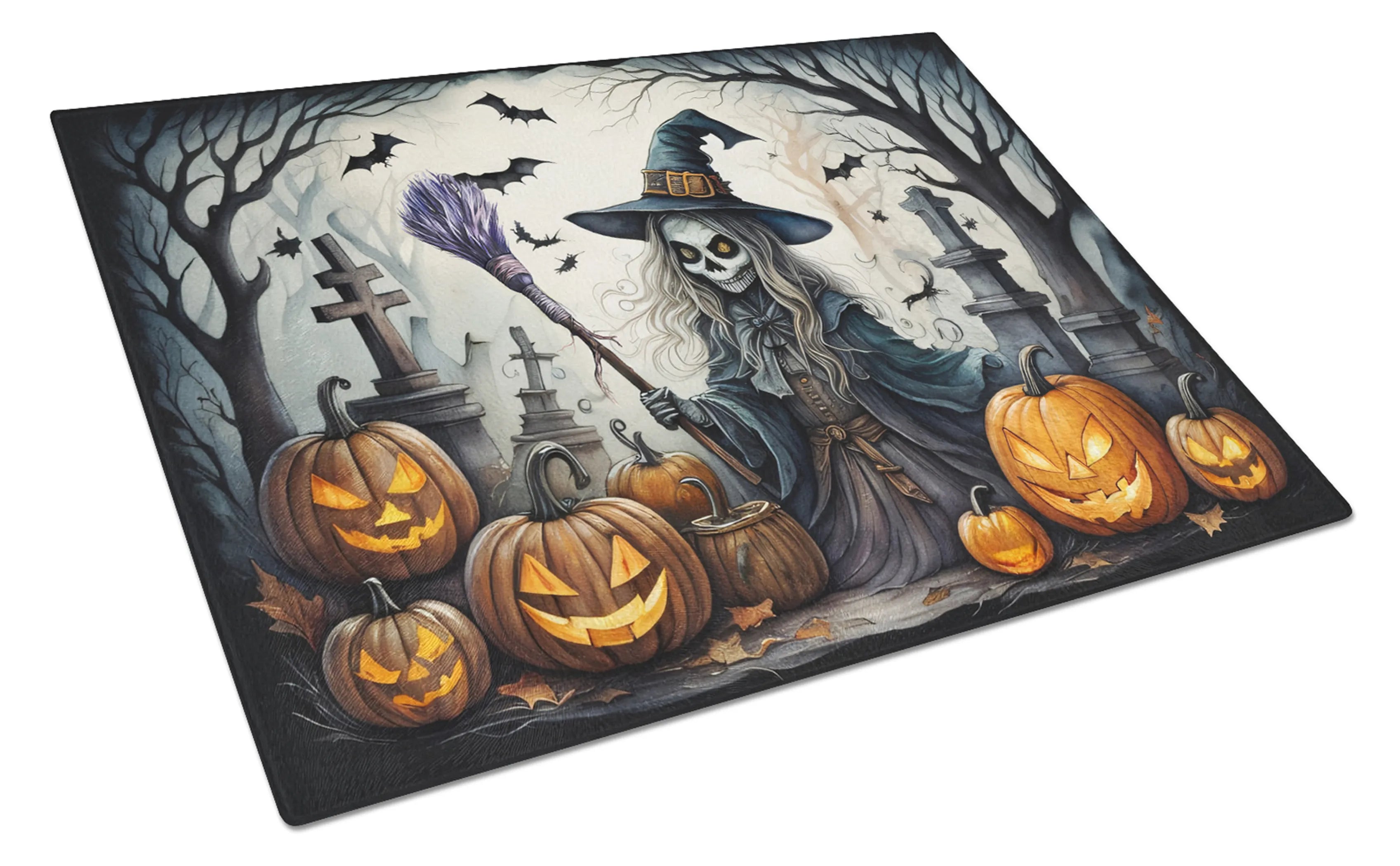 More Spooky Halloween Glass Cutting Board - Size: LARGE | Pack Of: 1 | Collection name: More spooky halloween