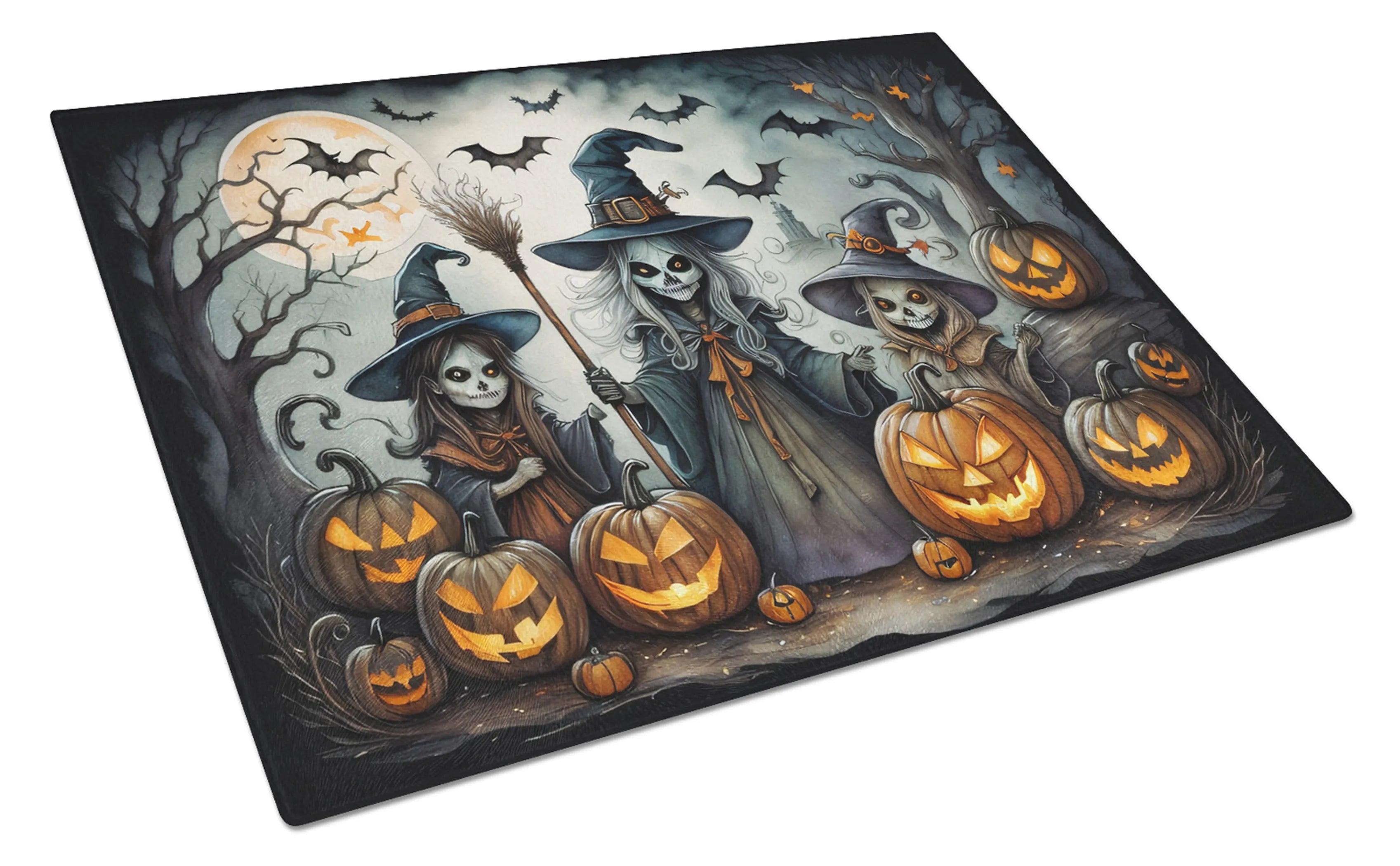 More Spooky Halloween Glass Cutting Board - Size: LARGE | Pack Of: 1 | Collection name: More spooky halloween