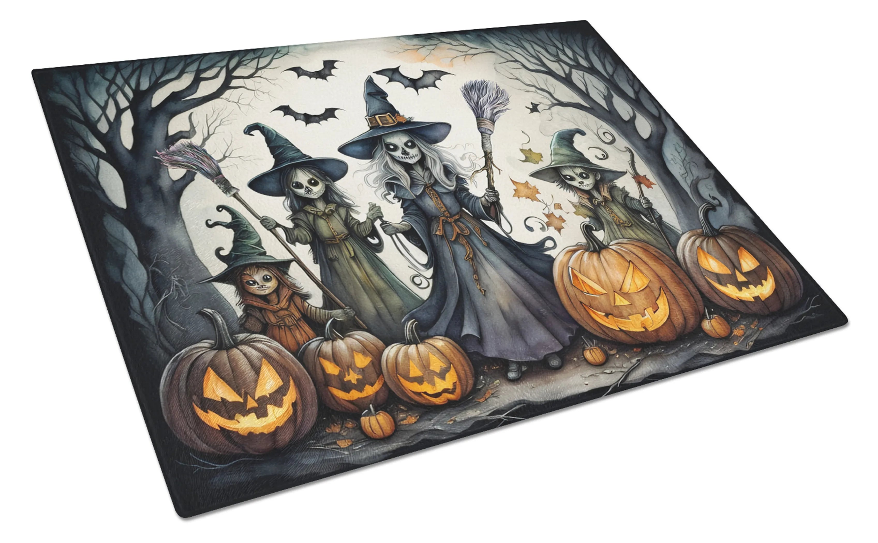 More Spooky Halloween Glass Cutting Board - Size: LARGE | Pack Of: 1 | Collection name: More spooky halloween
