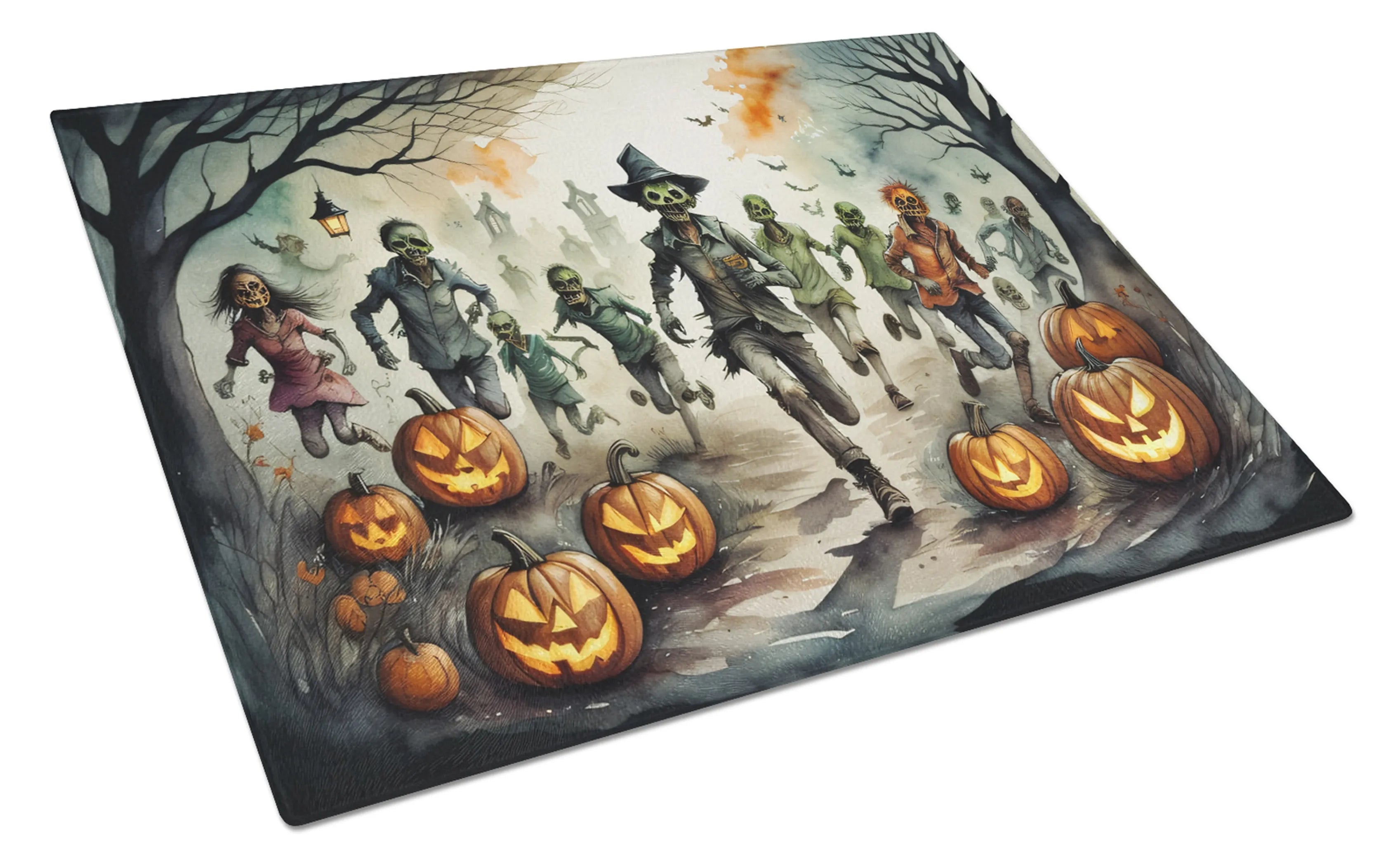 More Spooky Halloween Glass Cutting Board - Size: LARGE | Pack Of: 1 | Collection name: More spooky halloween