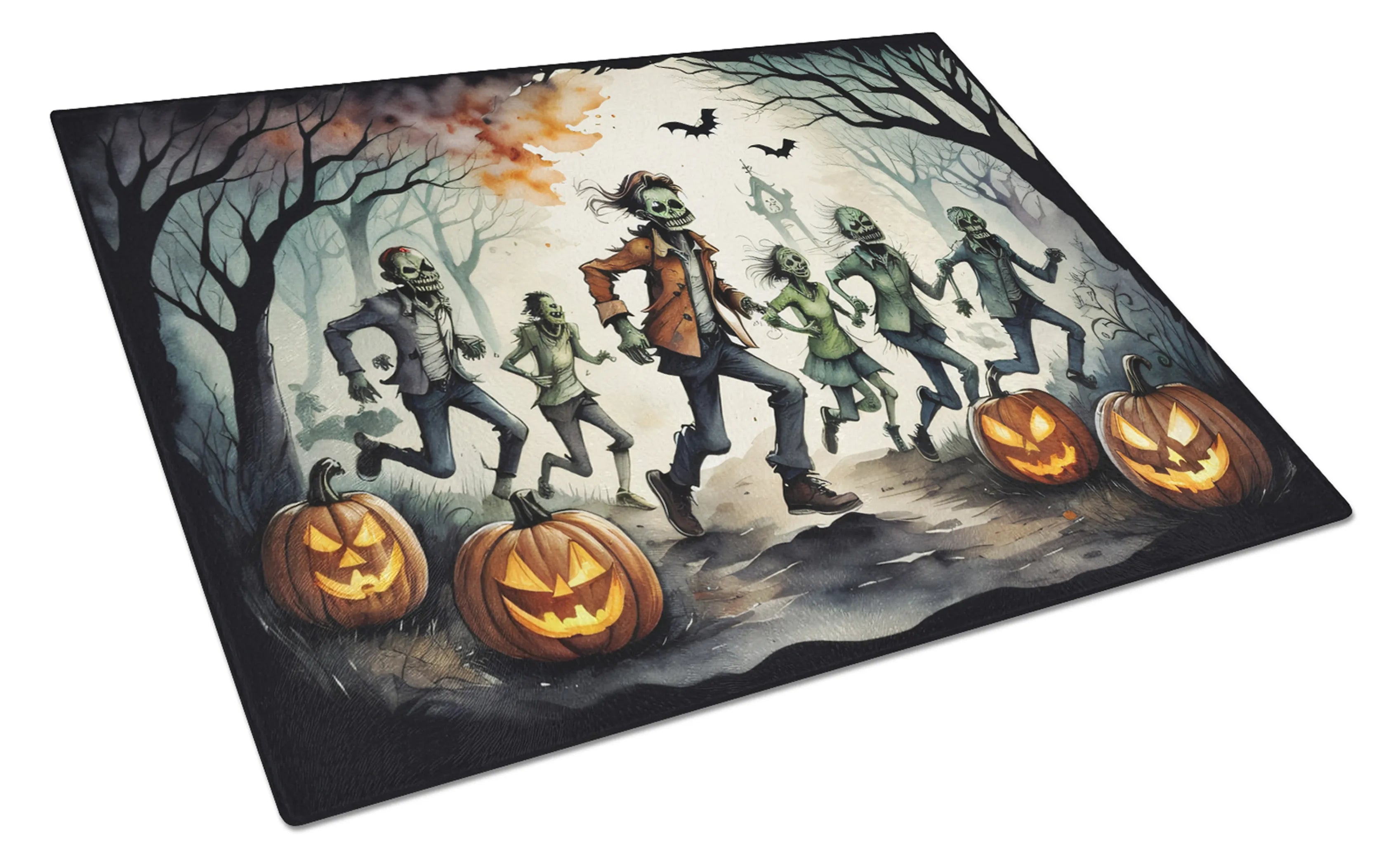 More Spooky Halloween Glass Cutting Board - Size: LARGE | Pack Of: 1 | Collection name: More spooky halloween