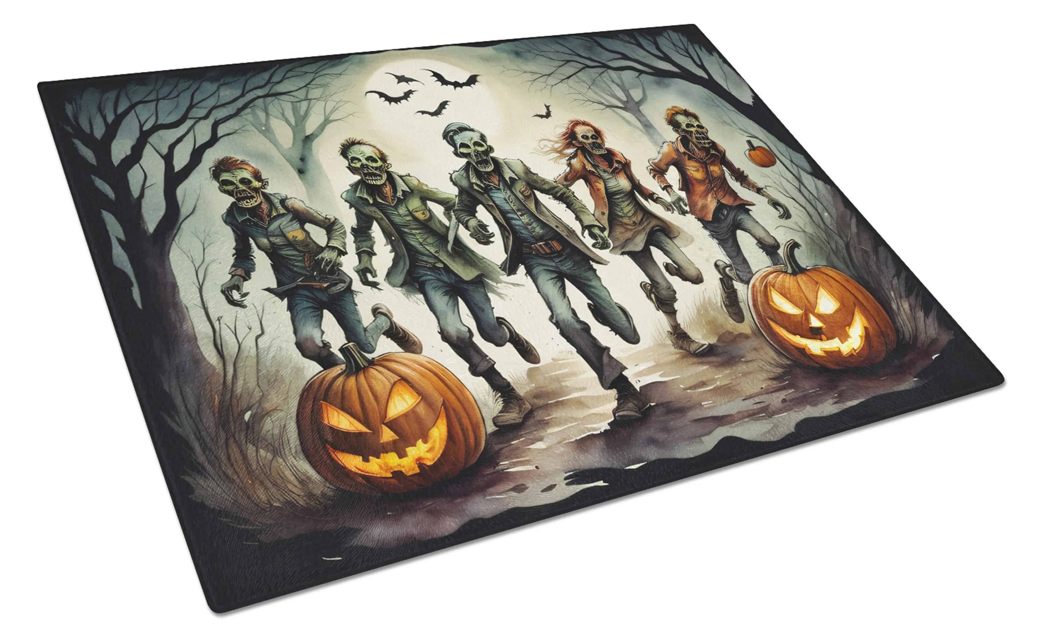 More Spooky Halloween Glass Cutting Board - Size: LARGE | Pack Of: 1 | Collection name: More spooky halloween