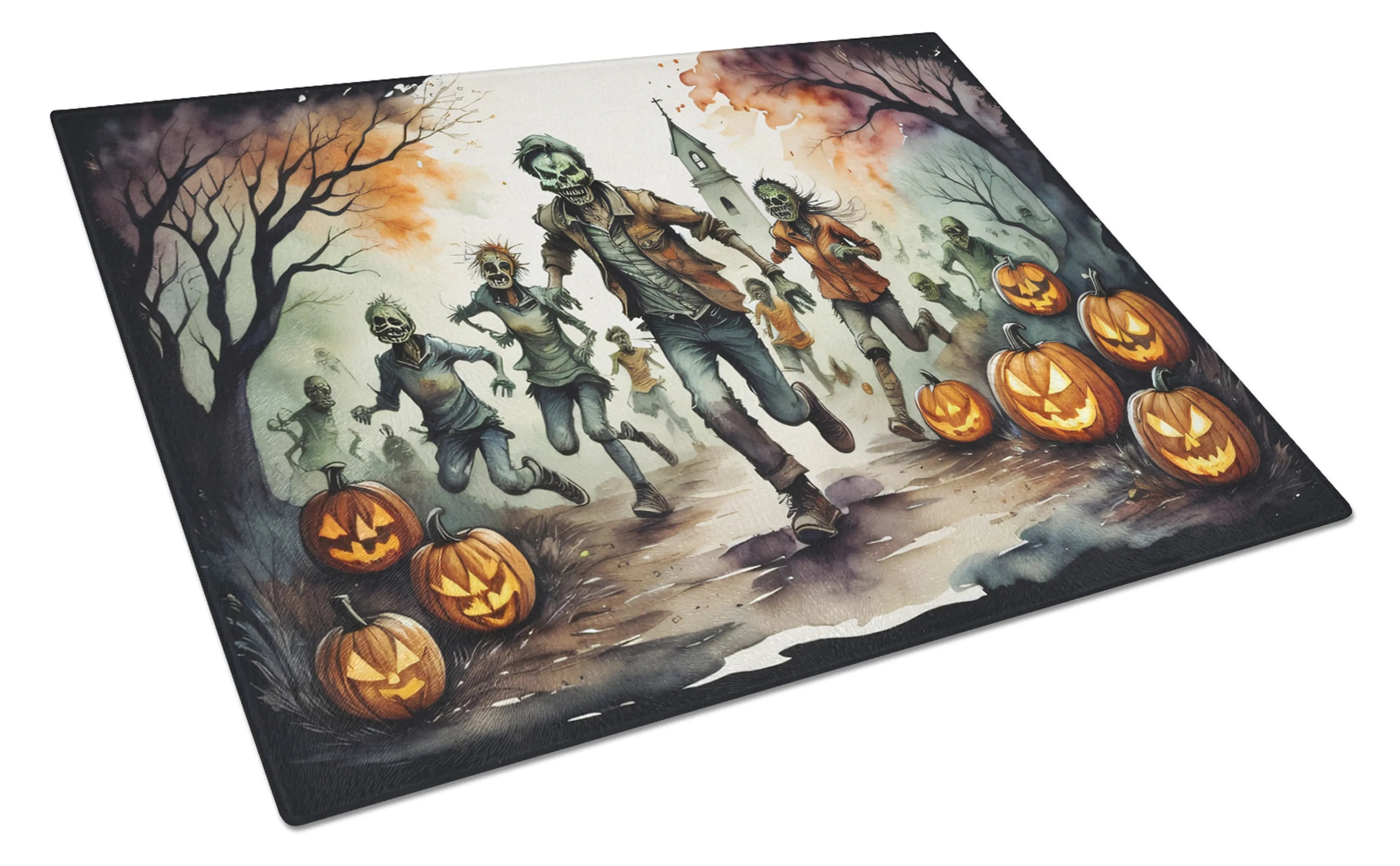 More Spooky Halloween Glass Cutting Board - Size: LARGE | Pack Of: 1 | Collection name: More spooky halloween