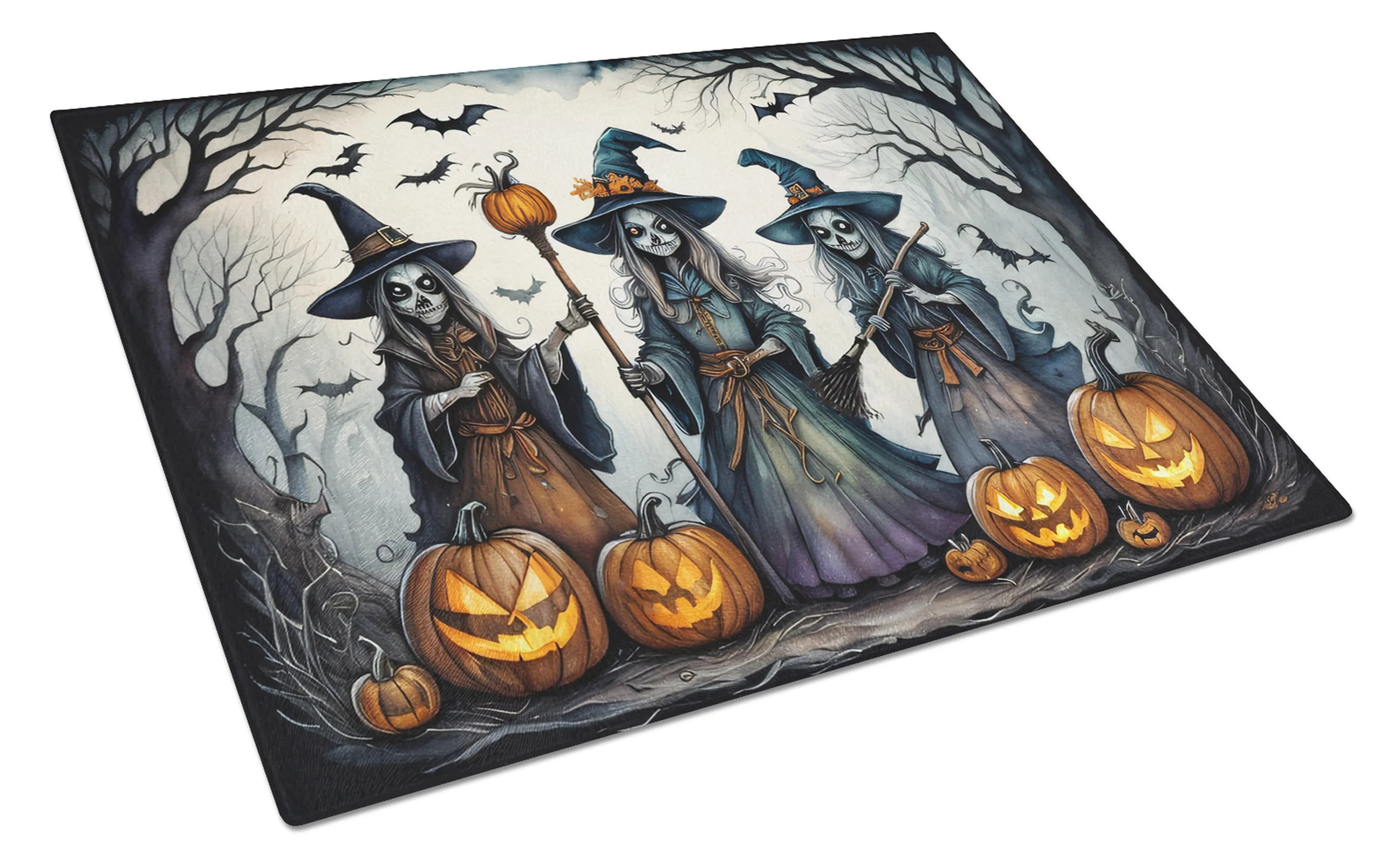 More Spooky Halloween Glass Cutting Board - Size: LARGE | Pack Of: 1 | Collection name: More spooky halloween