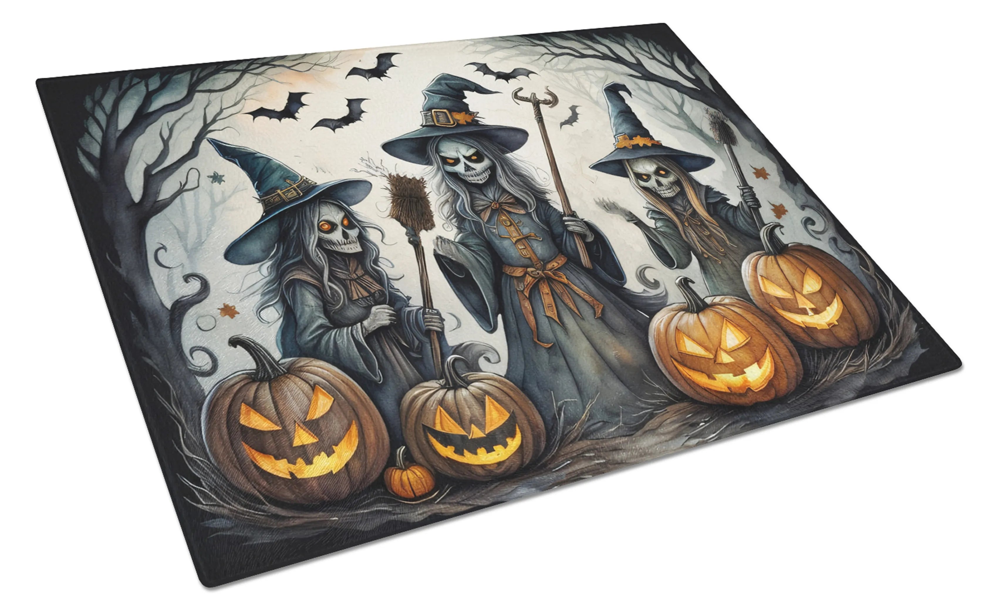 More Spooky Halloween Glass Cutting Board - Size: LARGE | Pack Of: 1 | Collection name: More spooky halloween