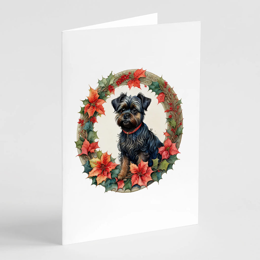 Christmas Flowers Frame Greeting Cards  - Size: 5X7 | Pack Of: 8 | Collection name: Christmas flowers frame